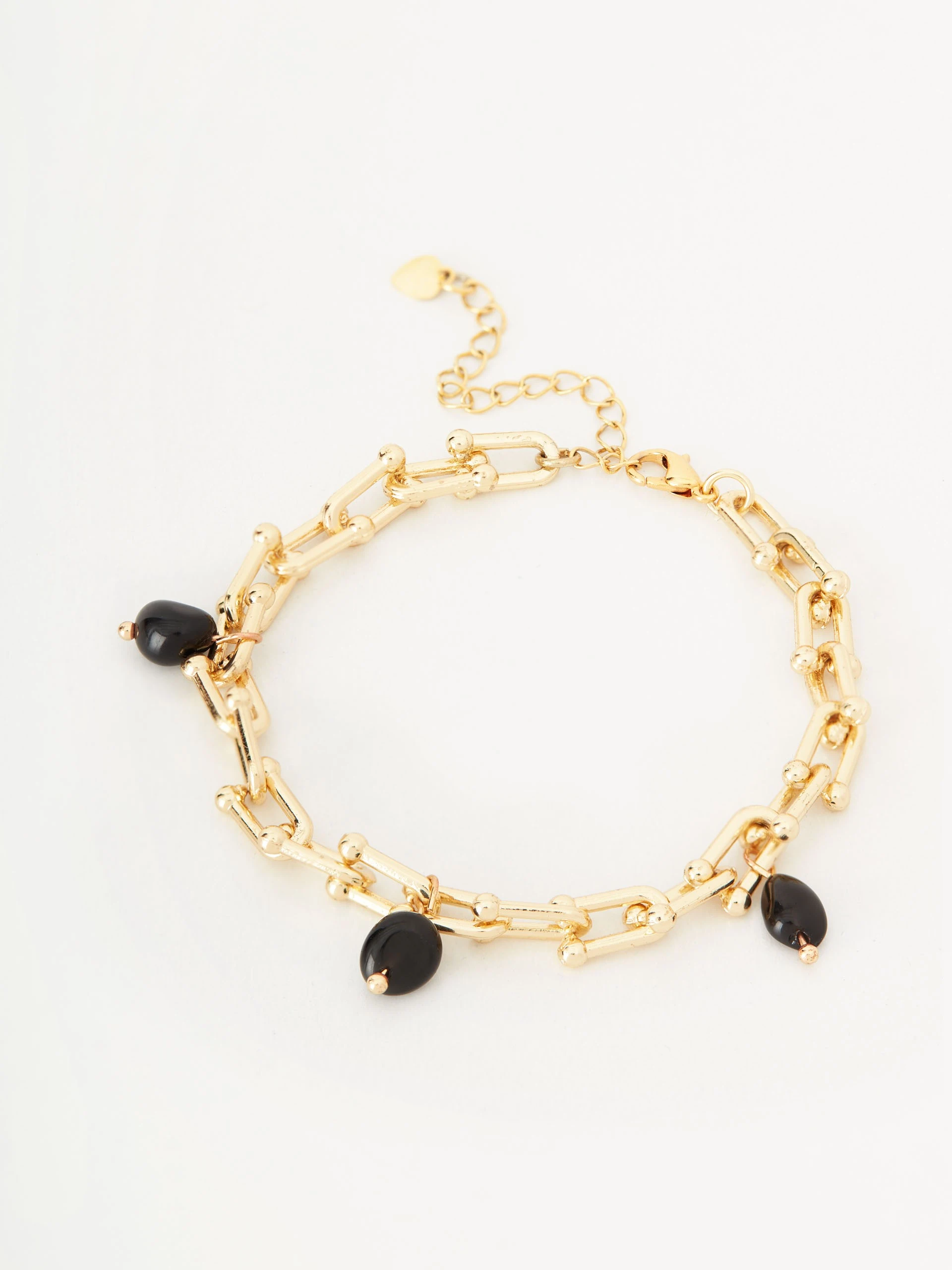 Bracelet with black onyx