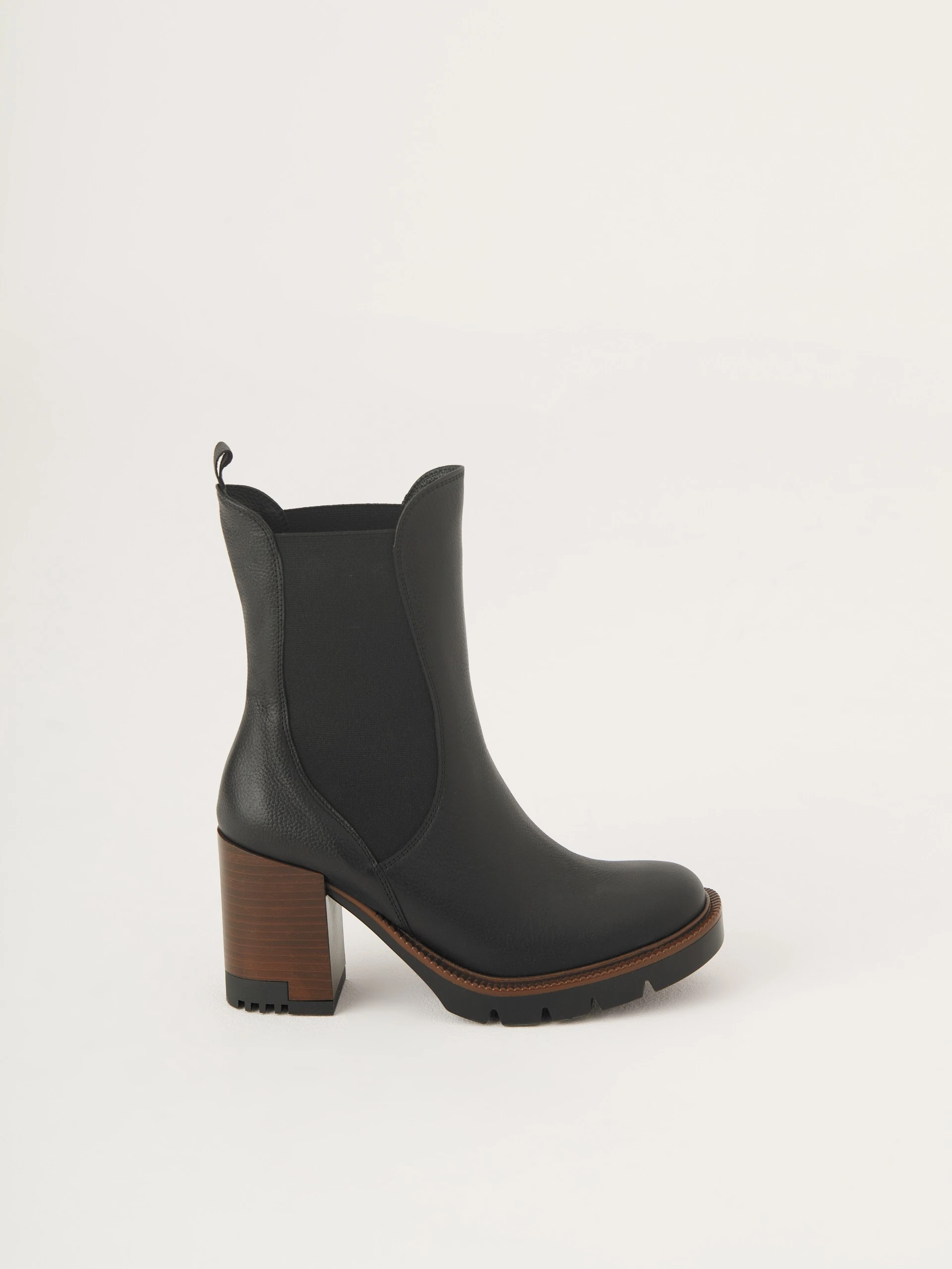 Black leather boots