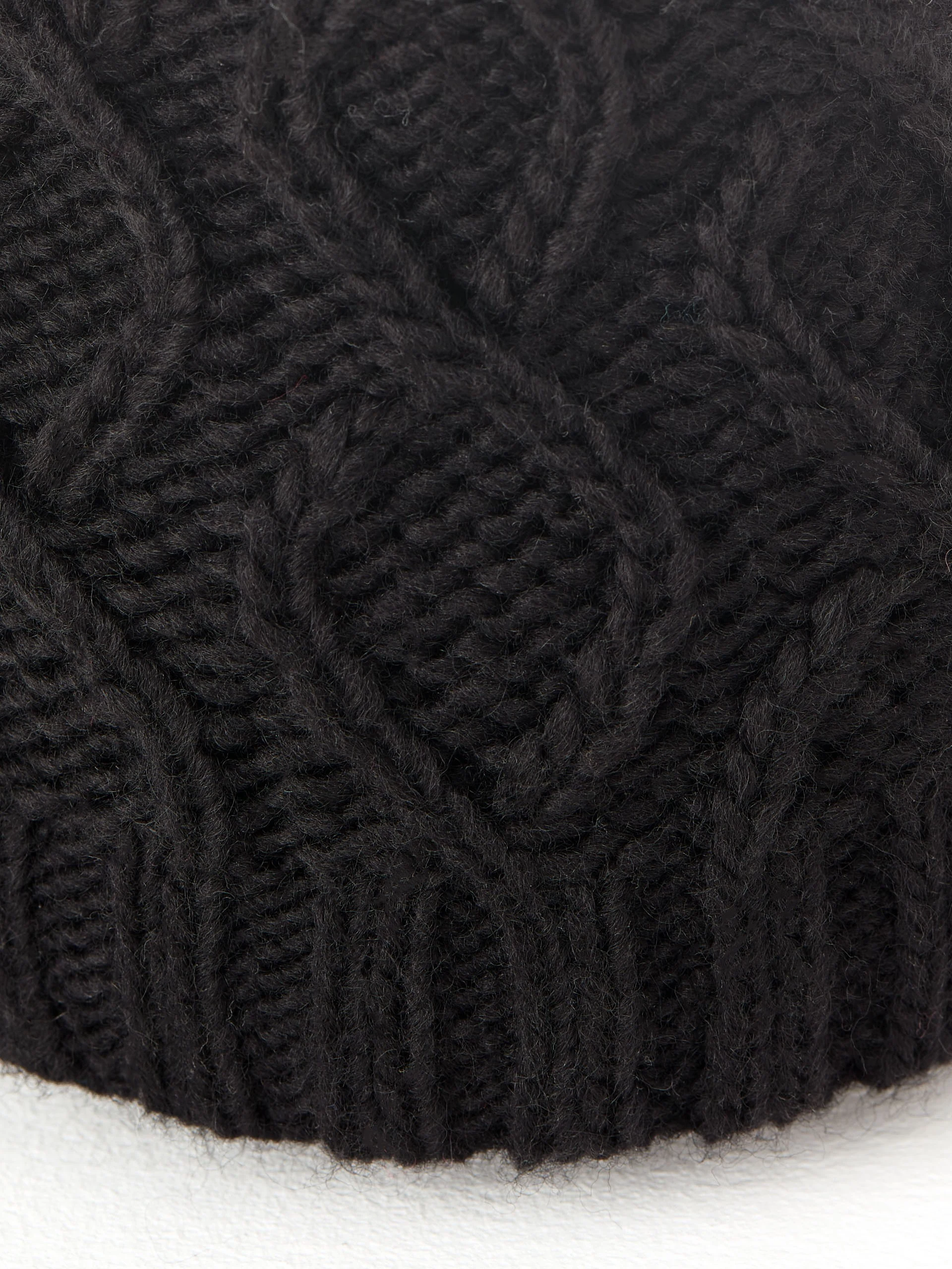 Black wool cap