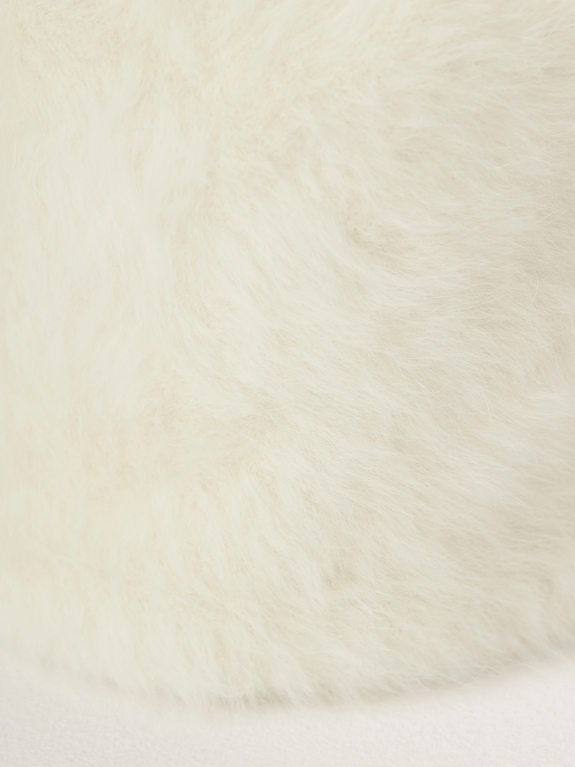 Cream angora beanie