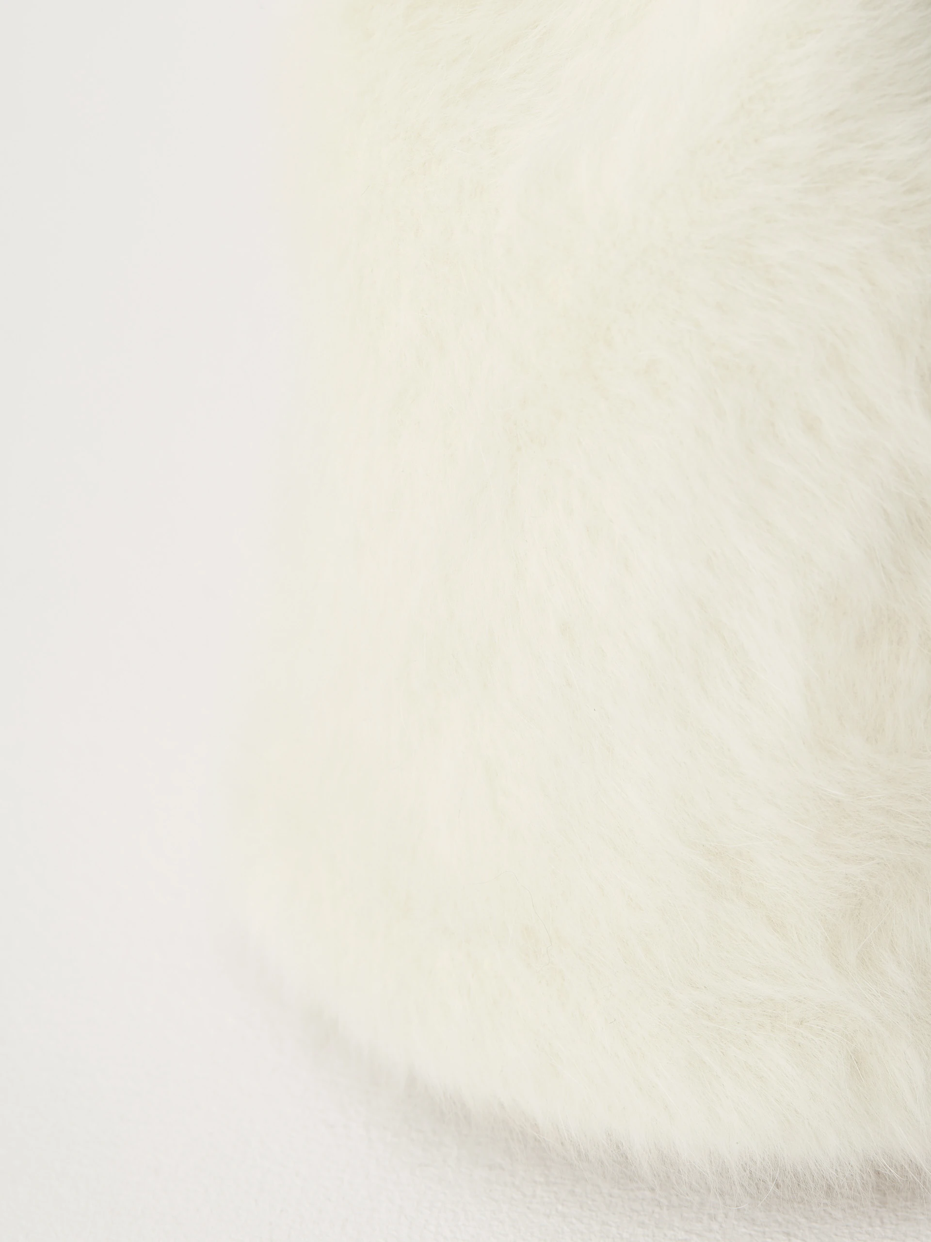 Cream angora beanie