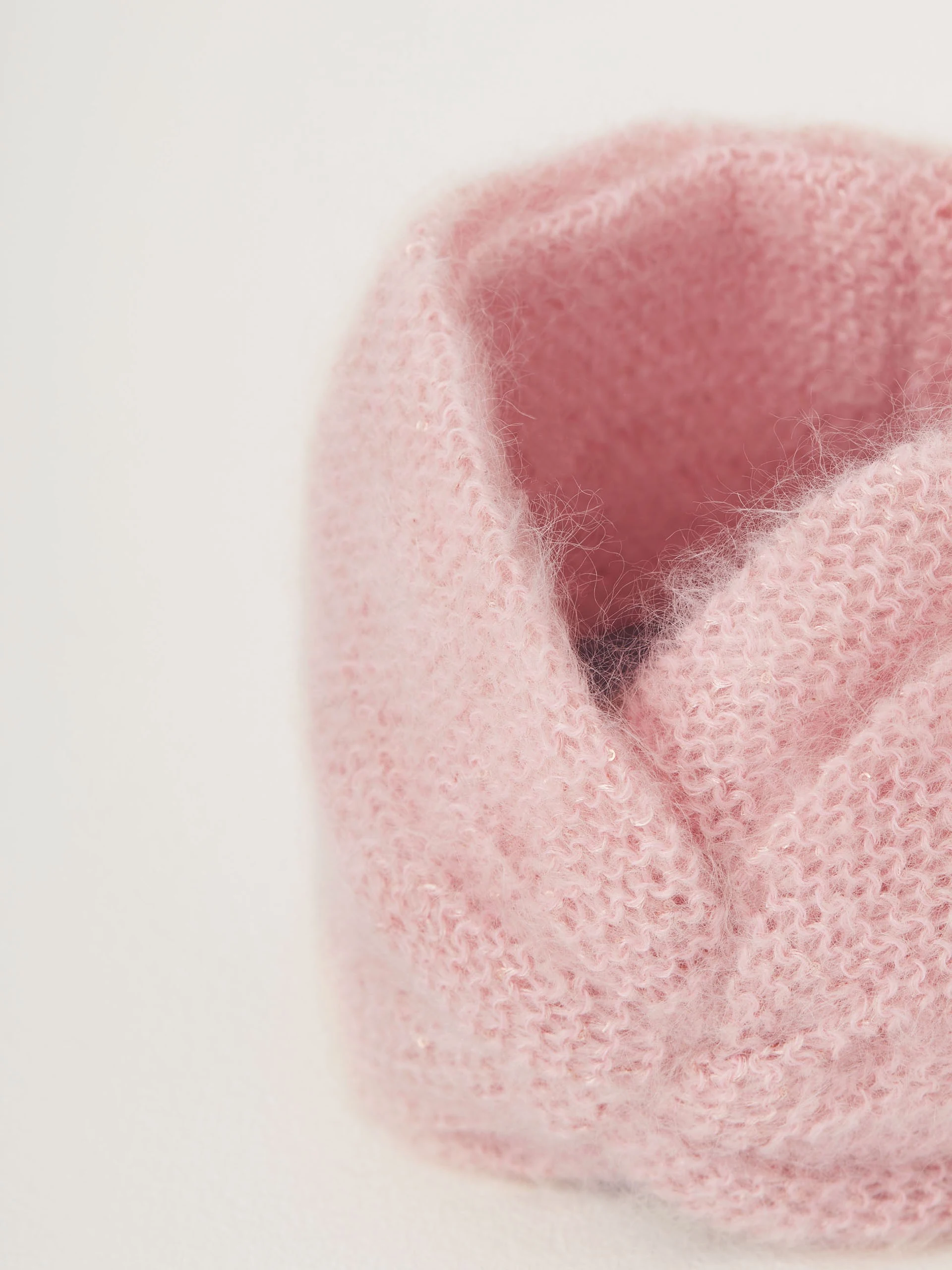 Pink mohair headband