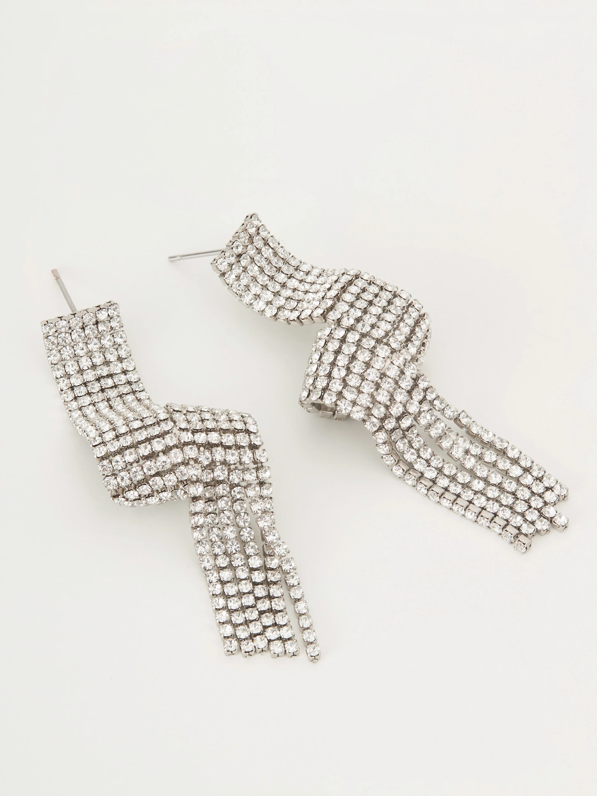 Earrings with glass crystals