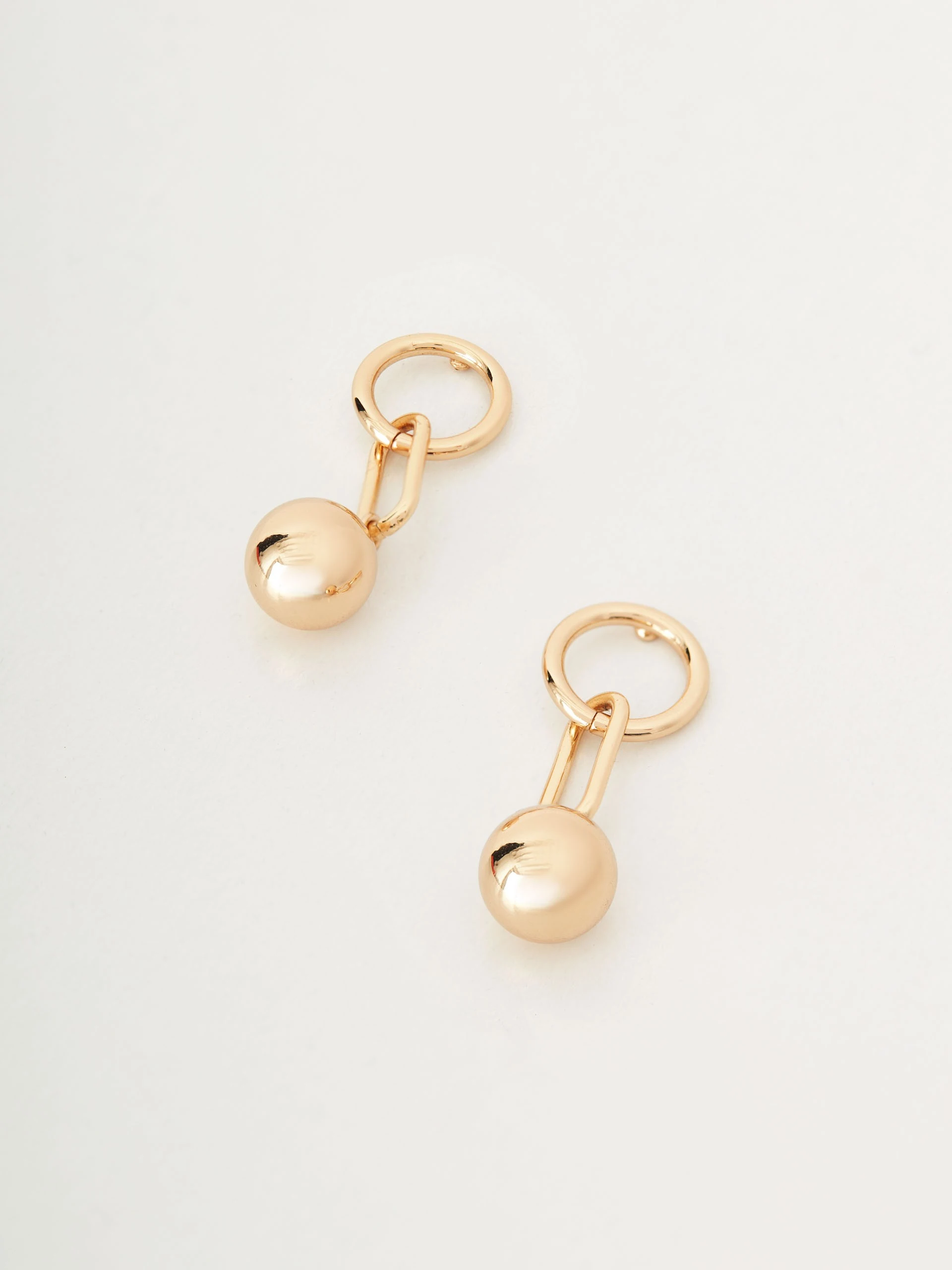 Earrings finished with a gold bead