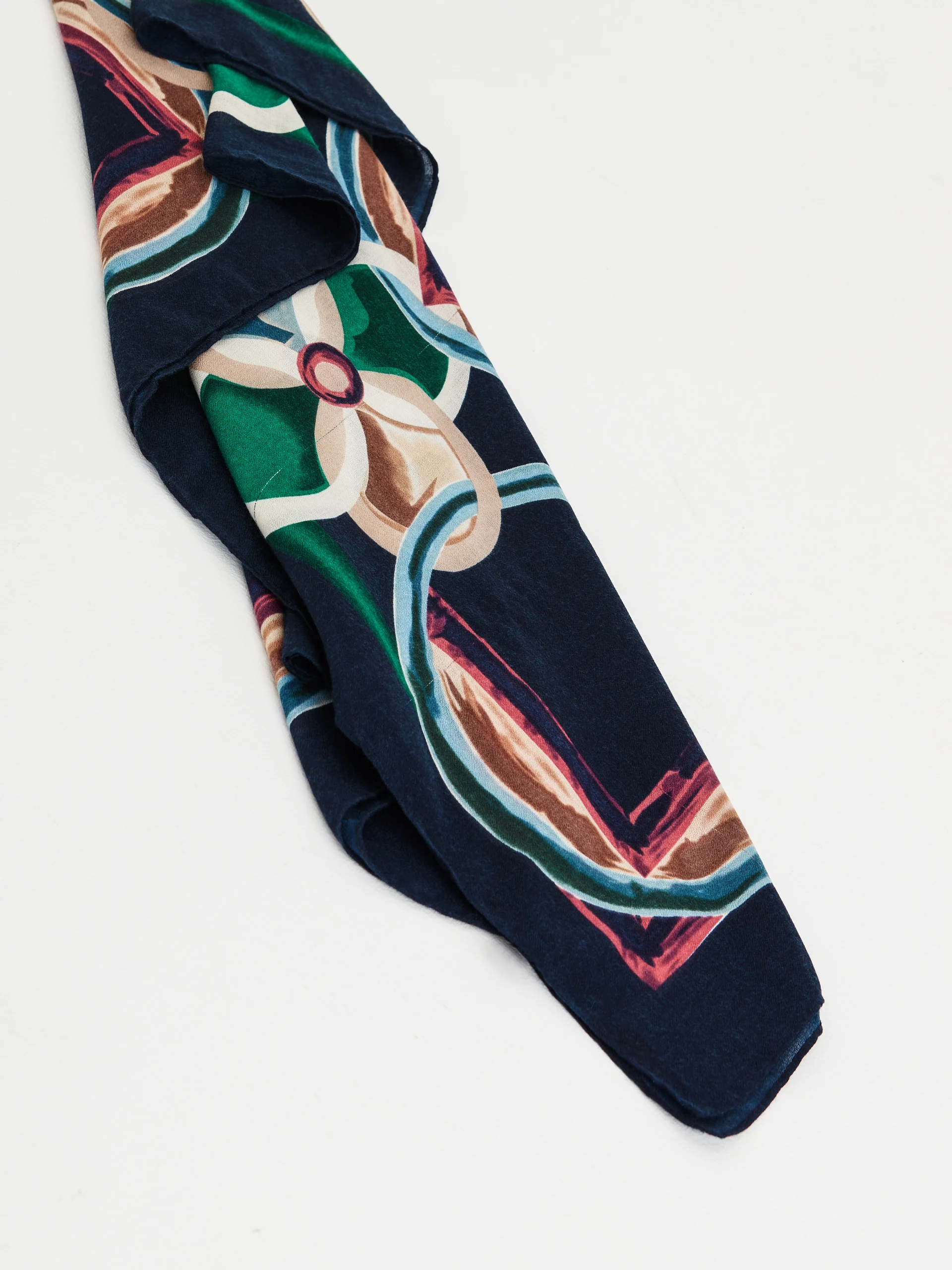 Light scarf with floral pattern