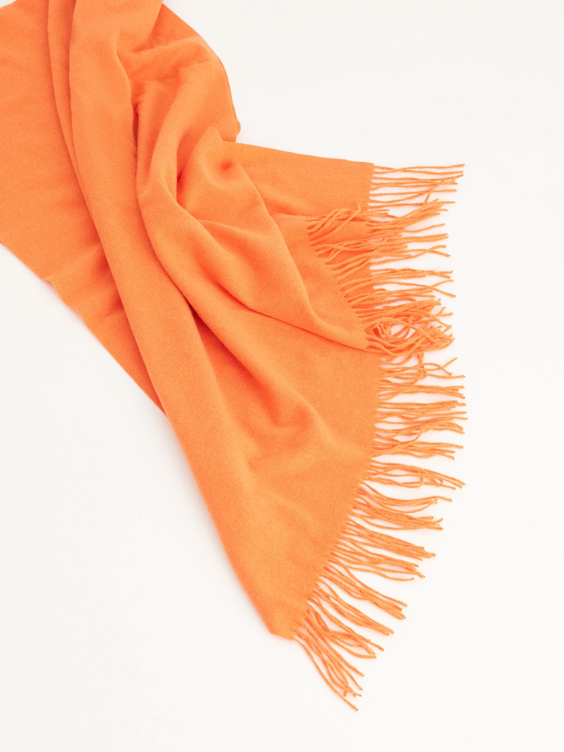 Orange wool shawl