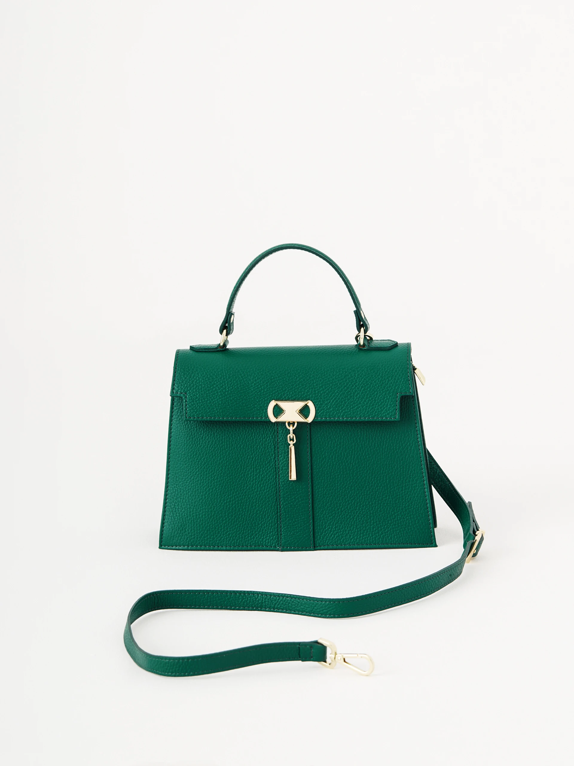 Green leather bag