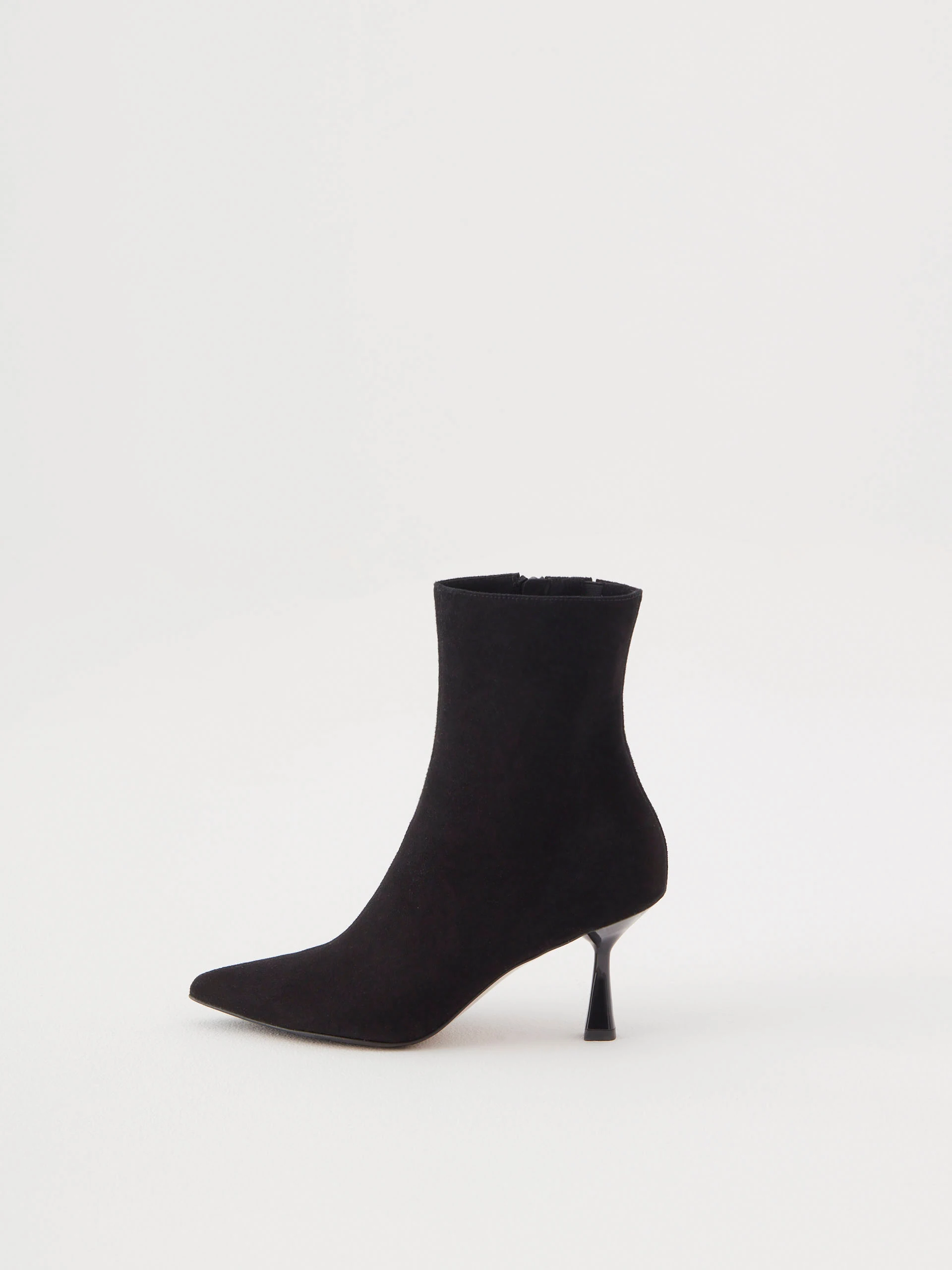 Classic black heeled boots