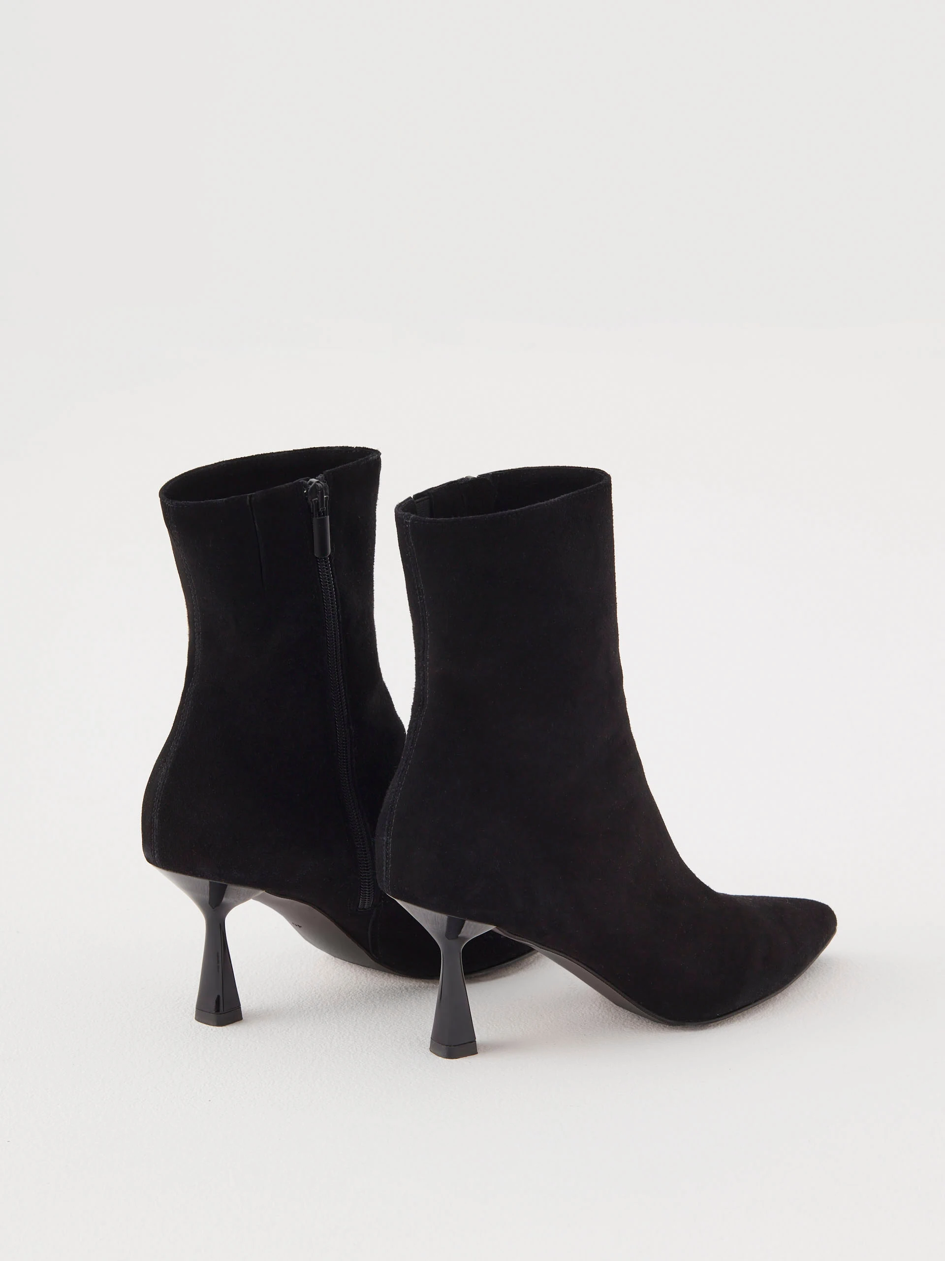 Classic black heeled boots