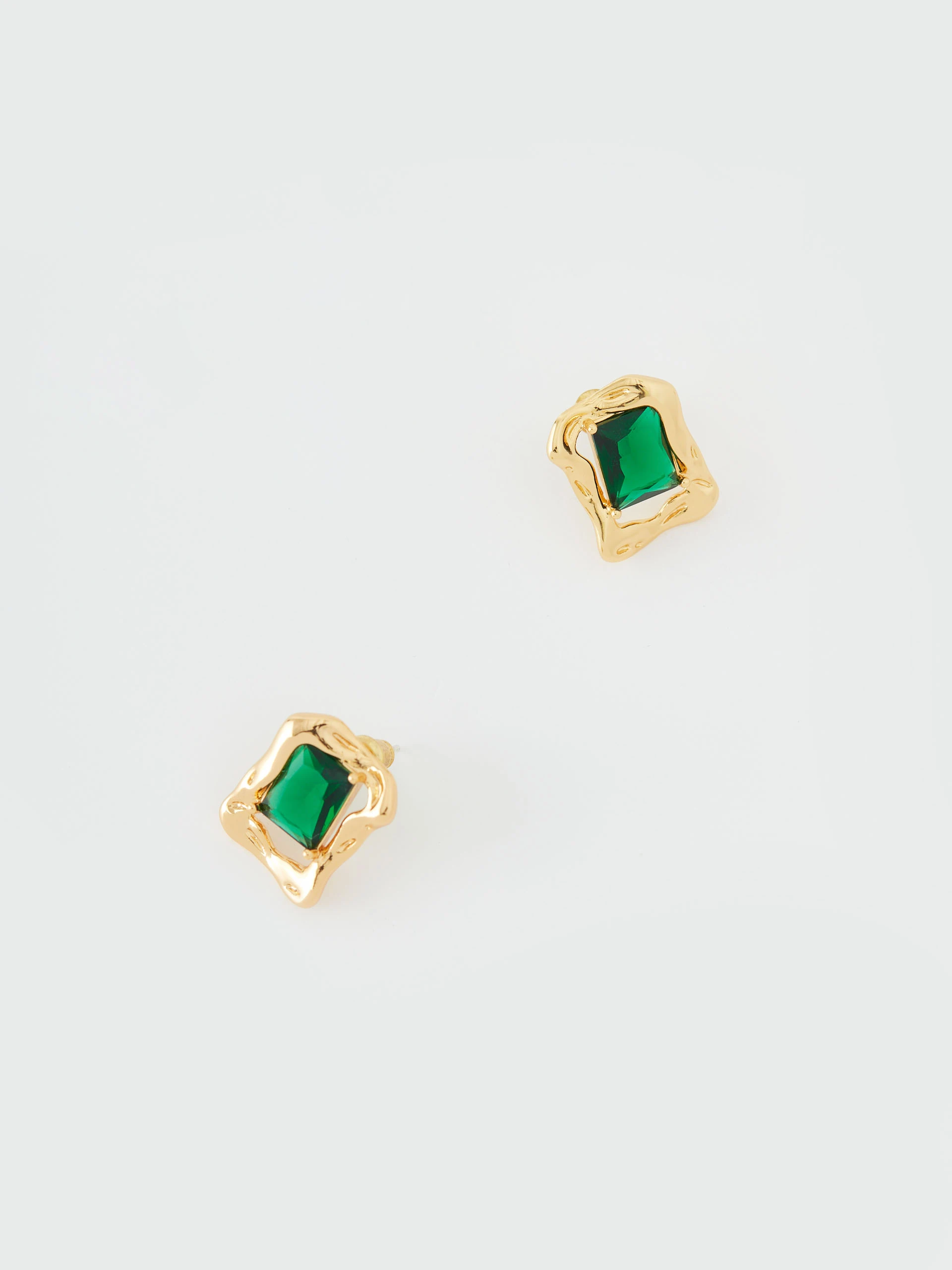 Large green earrings