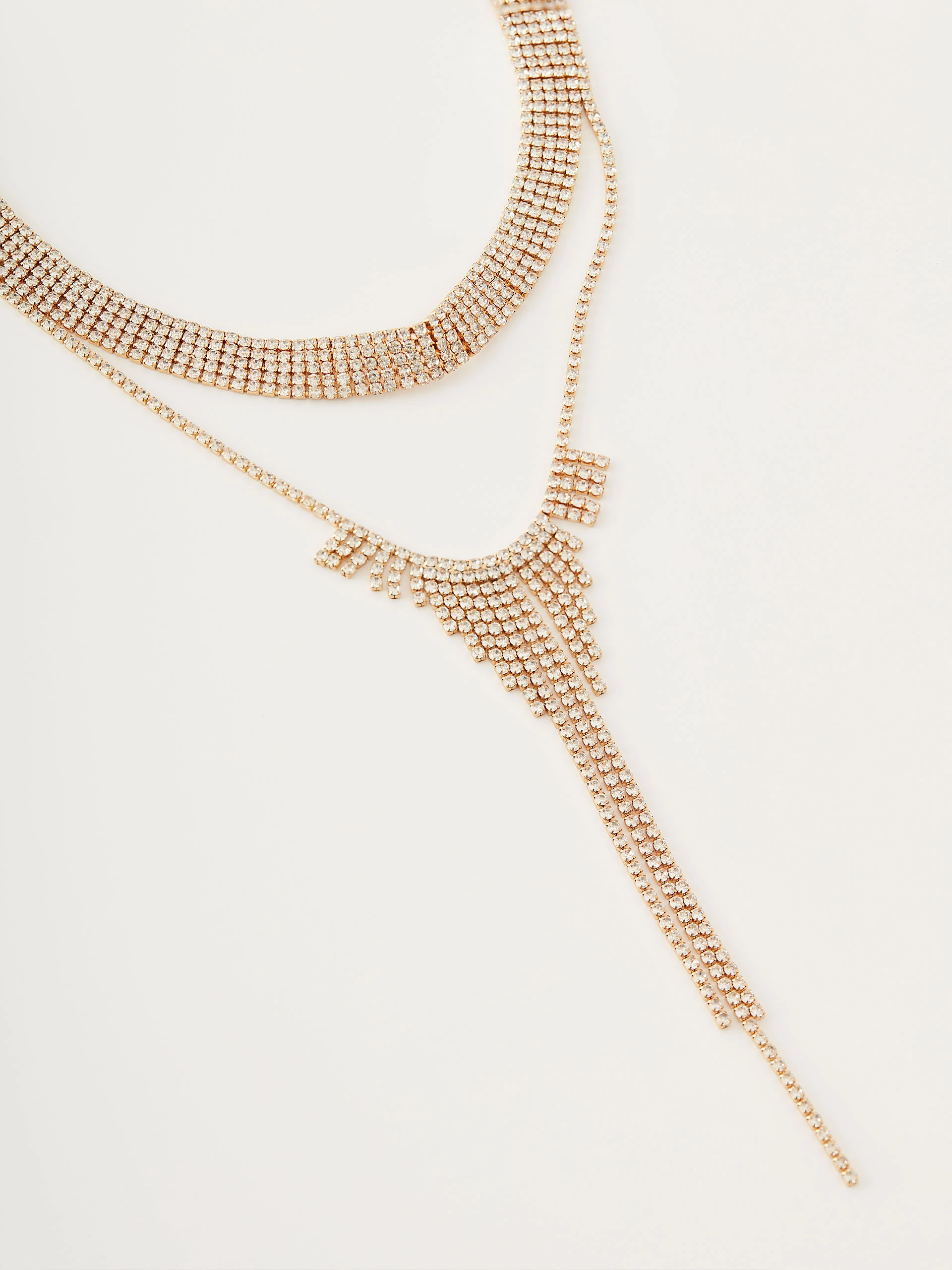 Kaskadowy naszyjnik typu choker