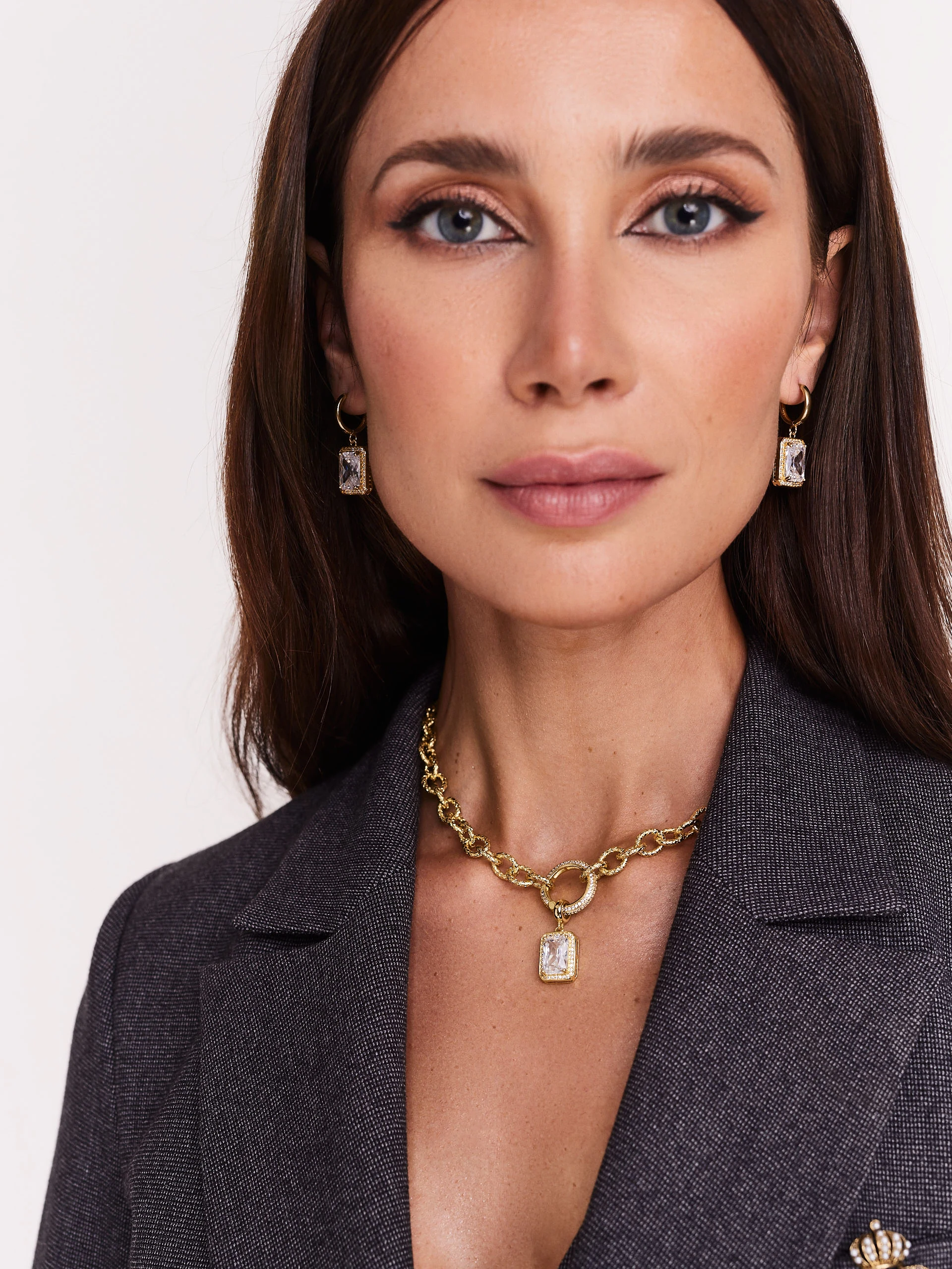 Necklace in gold plated silver with pendant