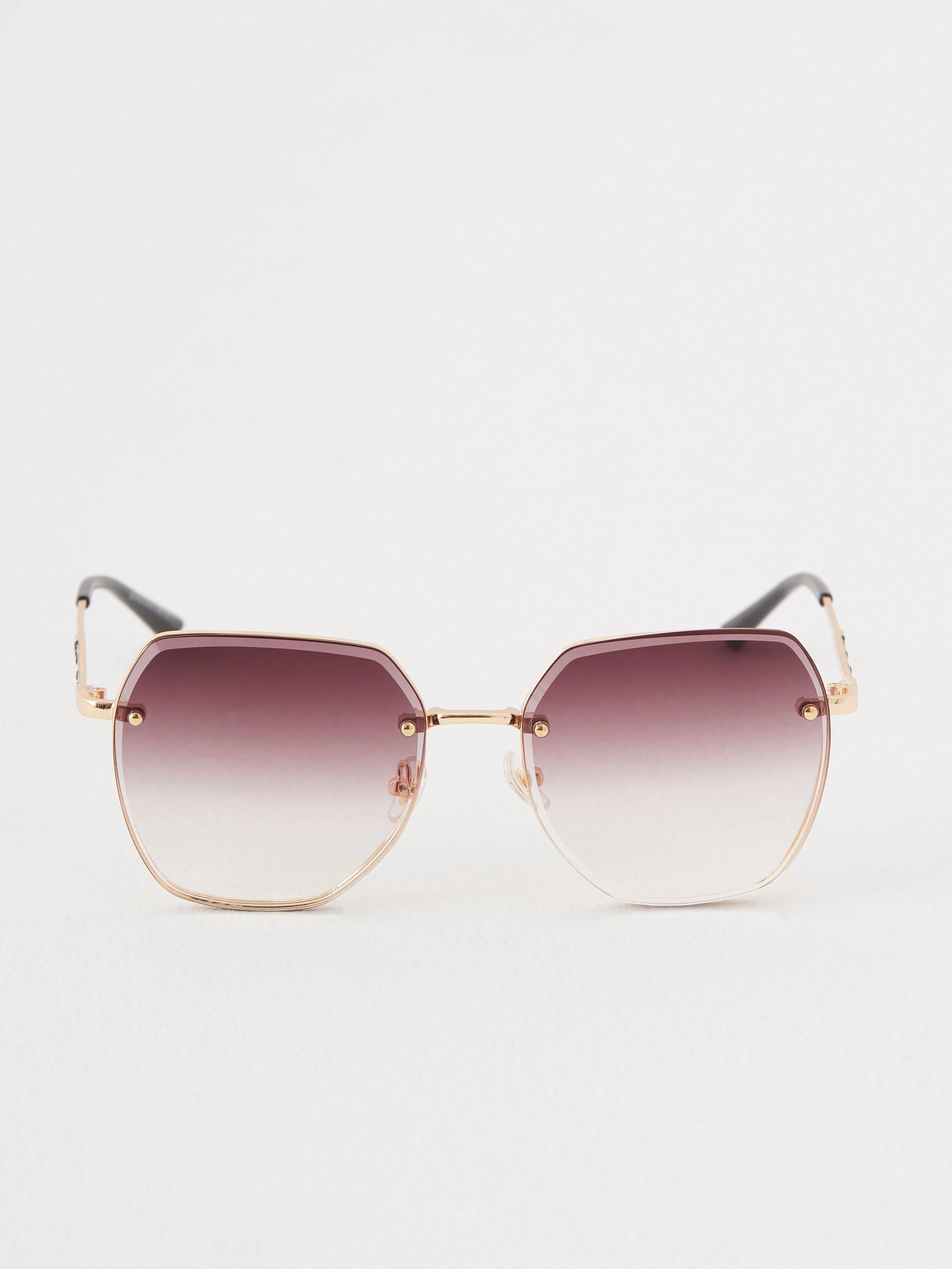 Large sunglasses with metal frames