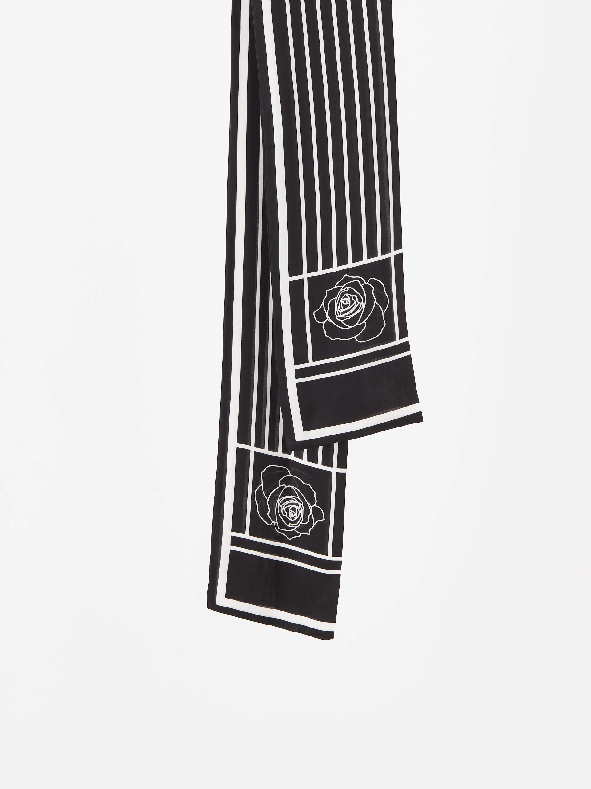Elegant thin striped shawl