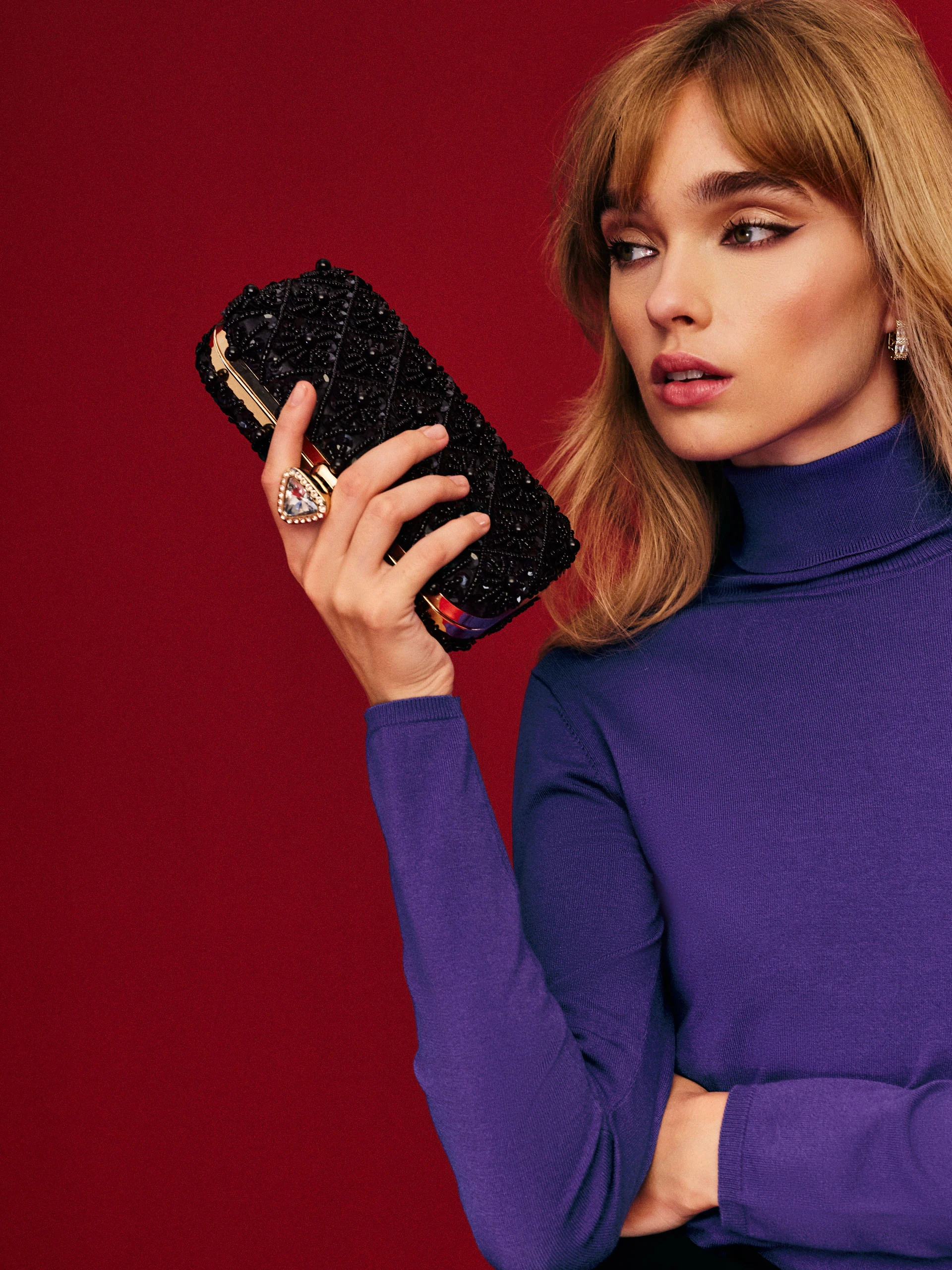 Elegancka torebka zdobiona koralikami
