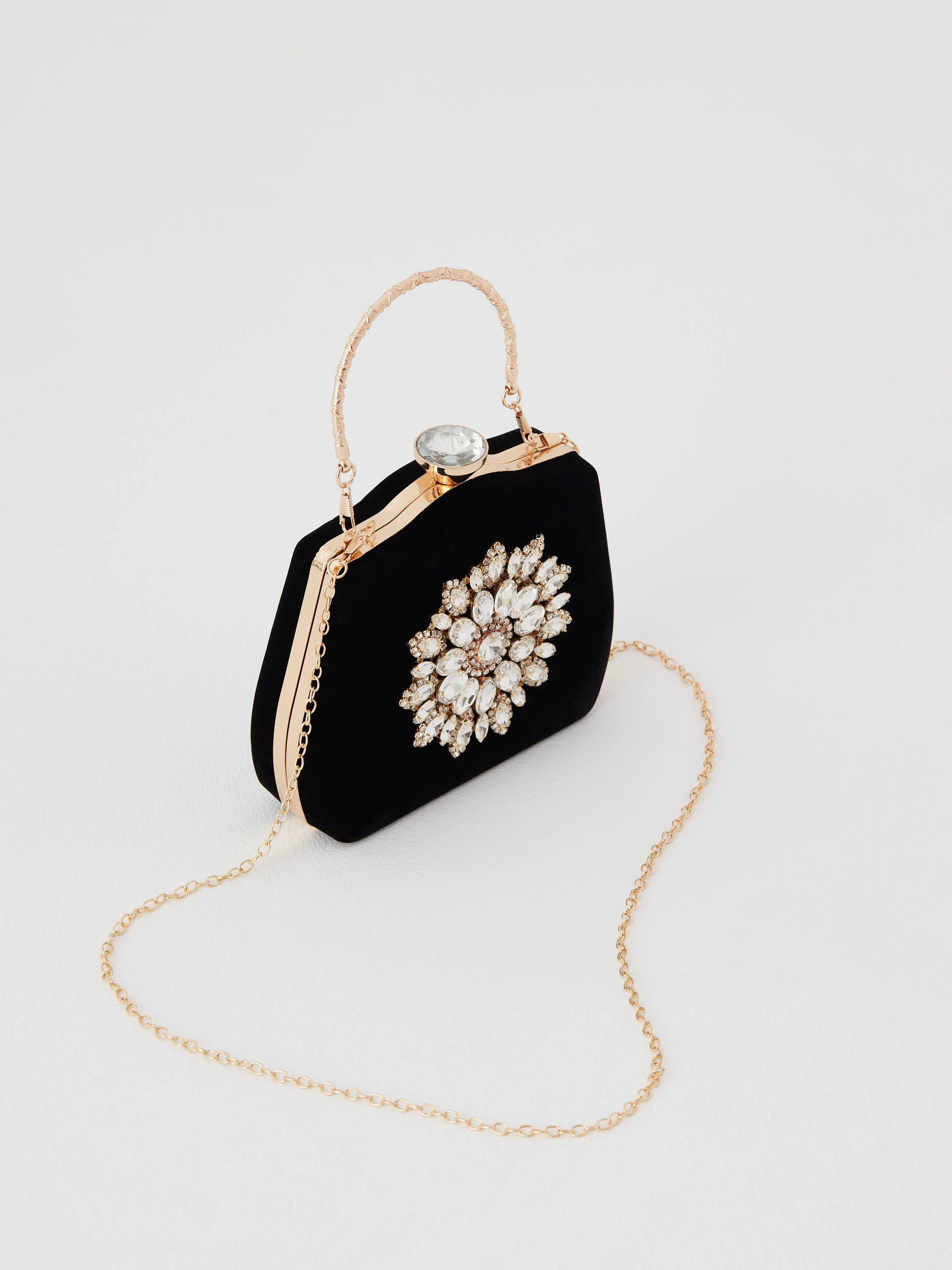 Small box type bag with ornaments