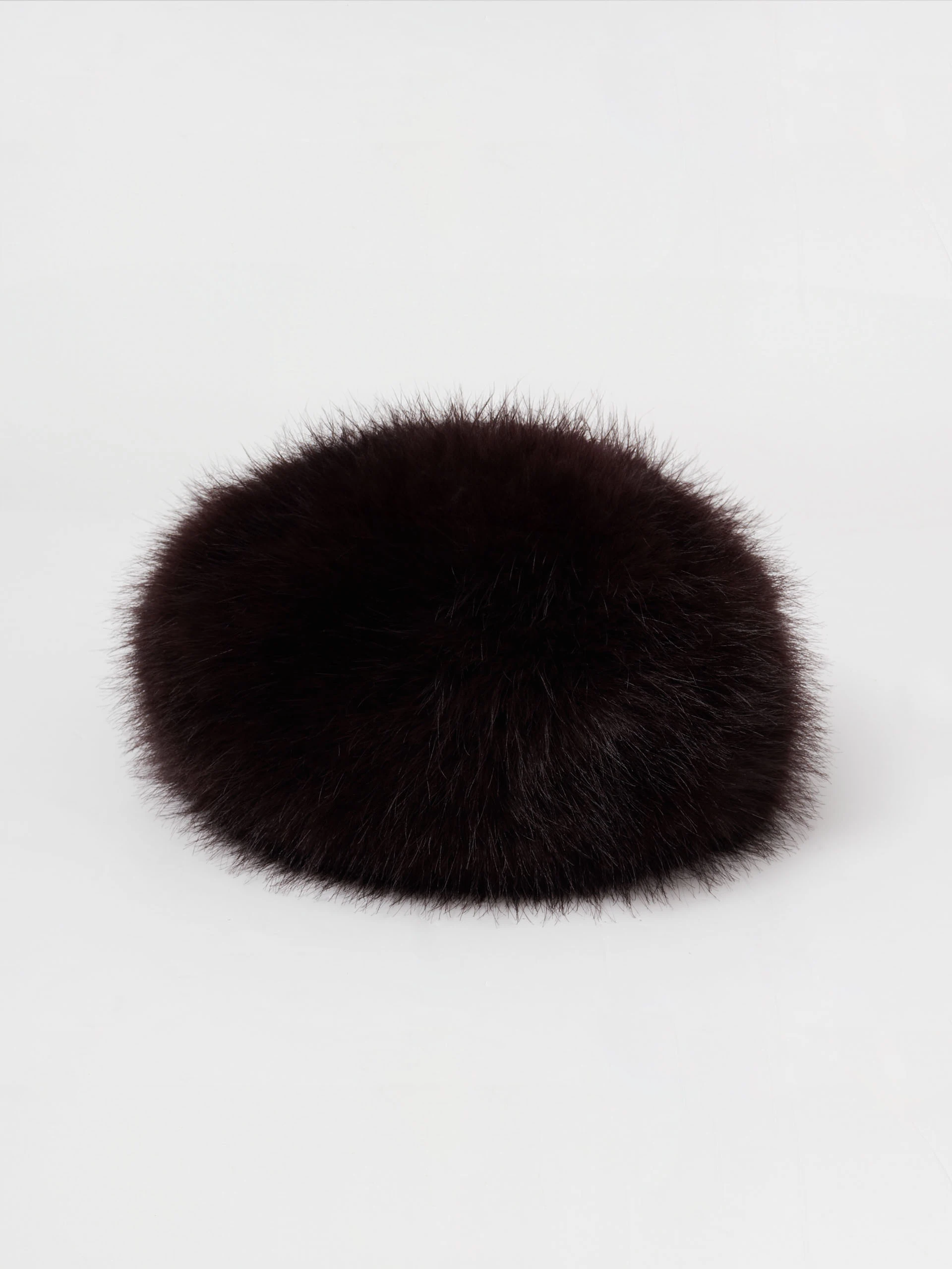 Chocolate faux fur hat
