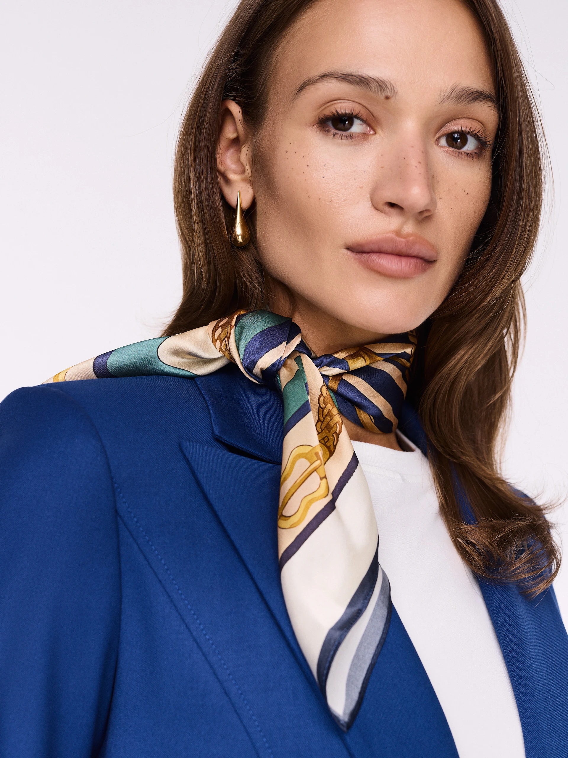 Silk patterned scarf