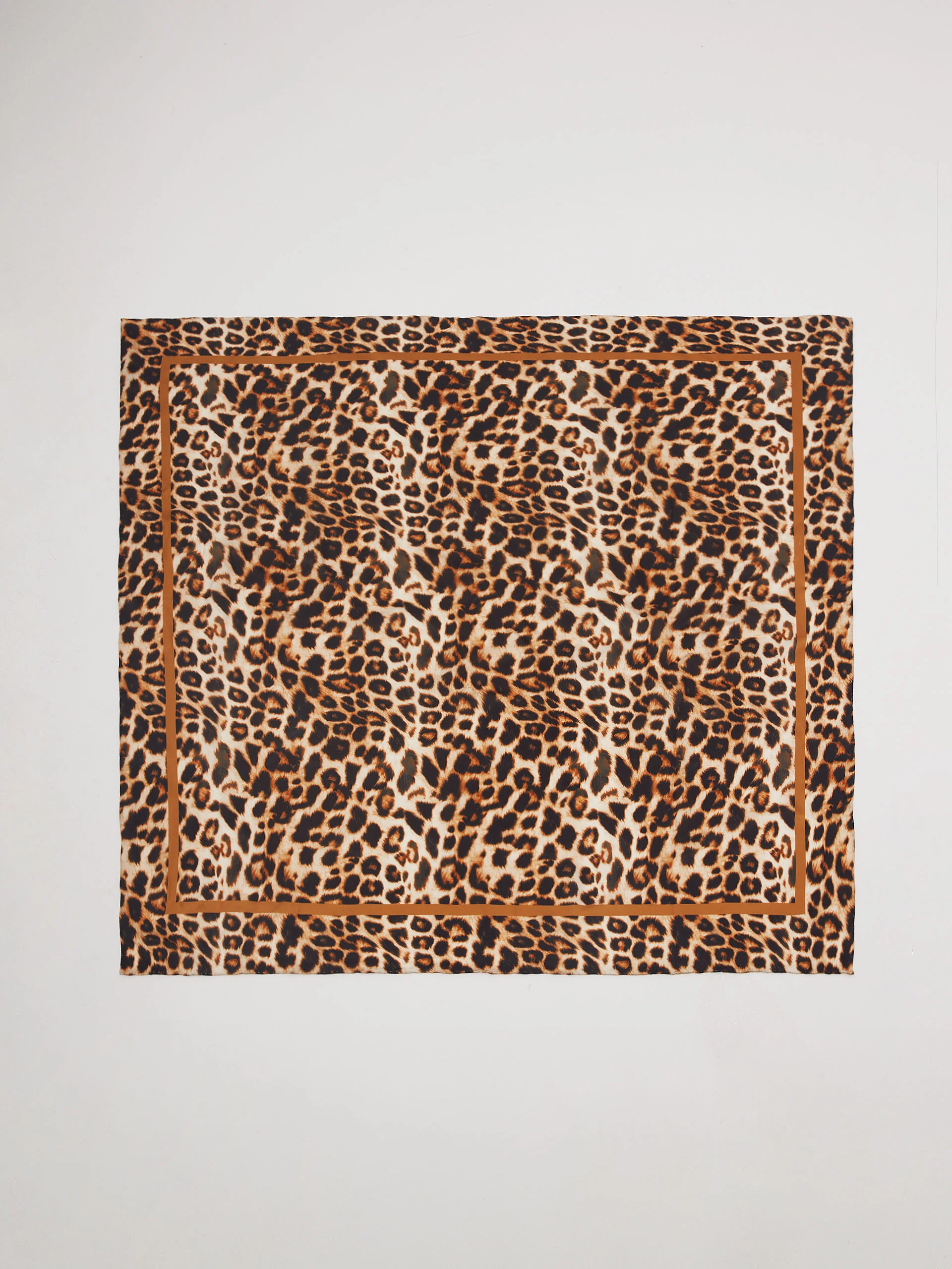 Large silk leopard print scarf