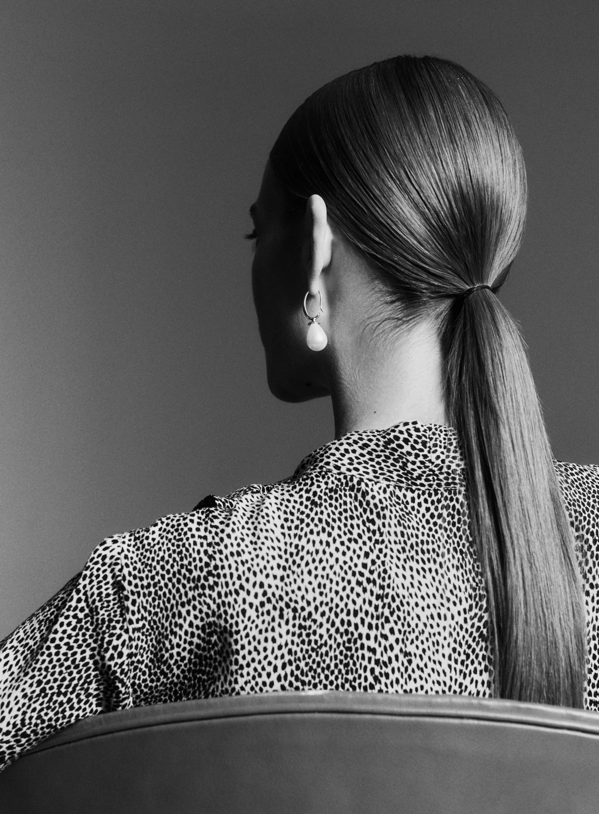 Gold-plated earrings with imitation pearls