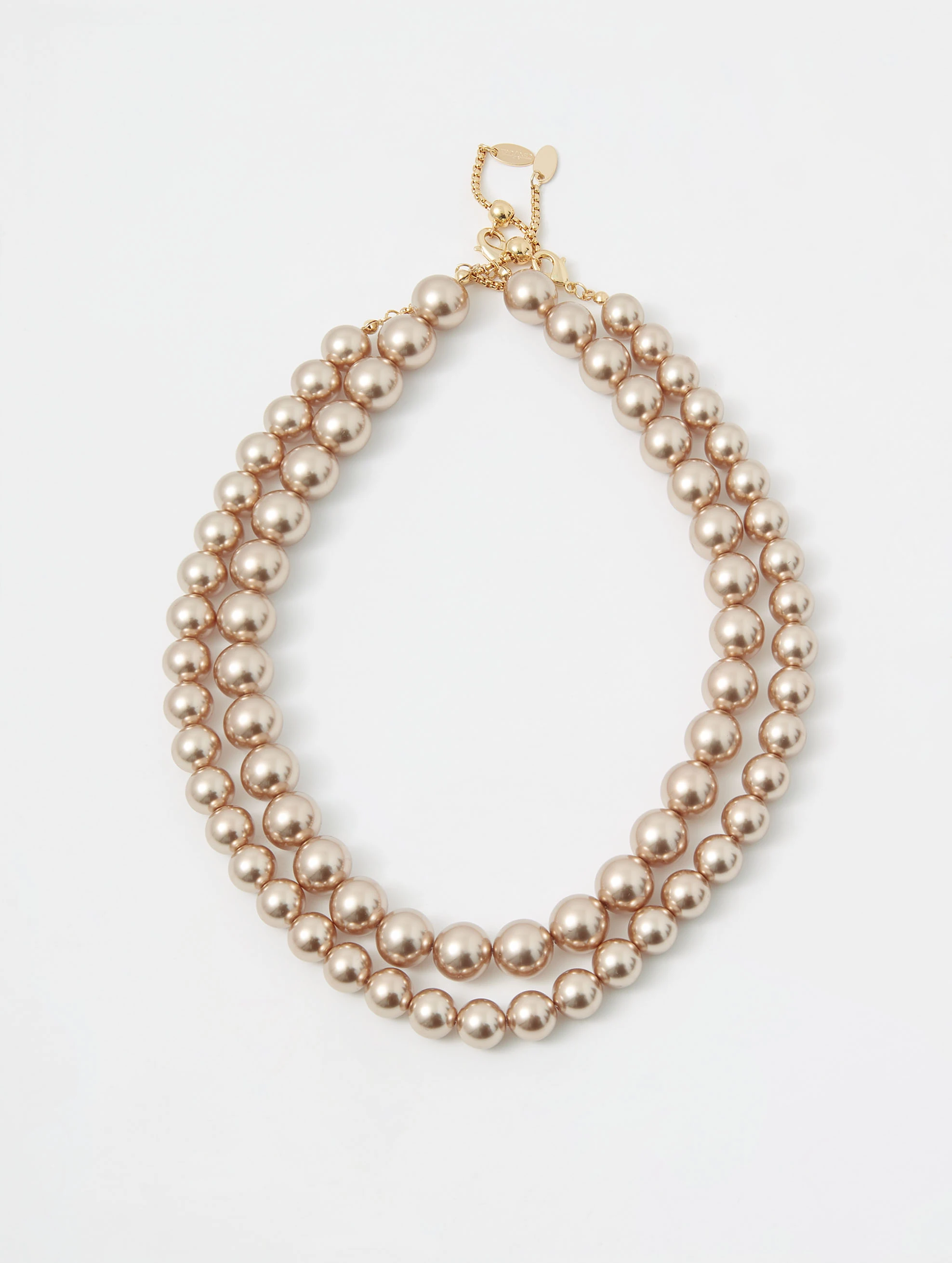 Set of two pink pearl necklaces