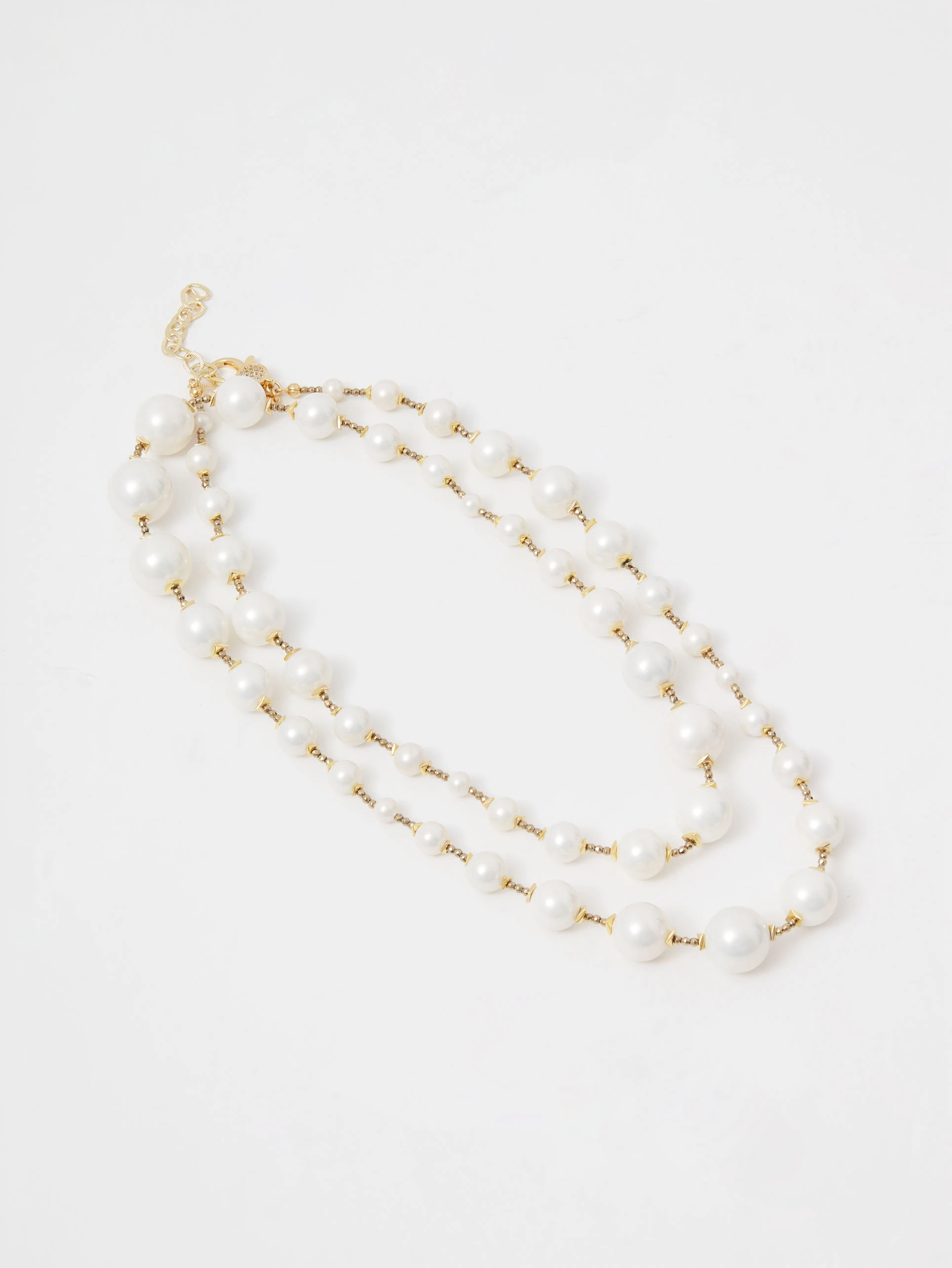 Gold-plated necklace with pearls