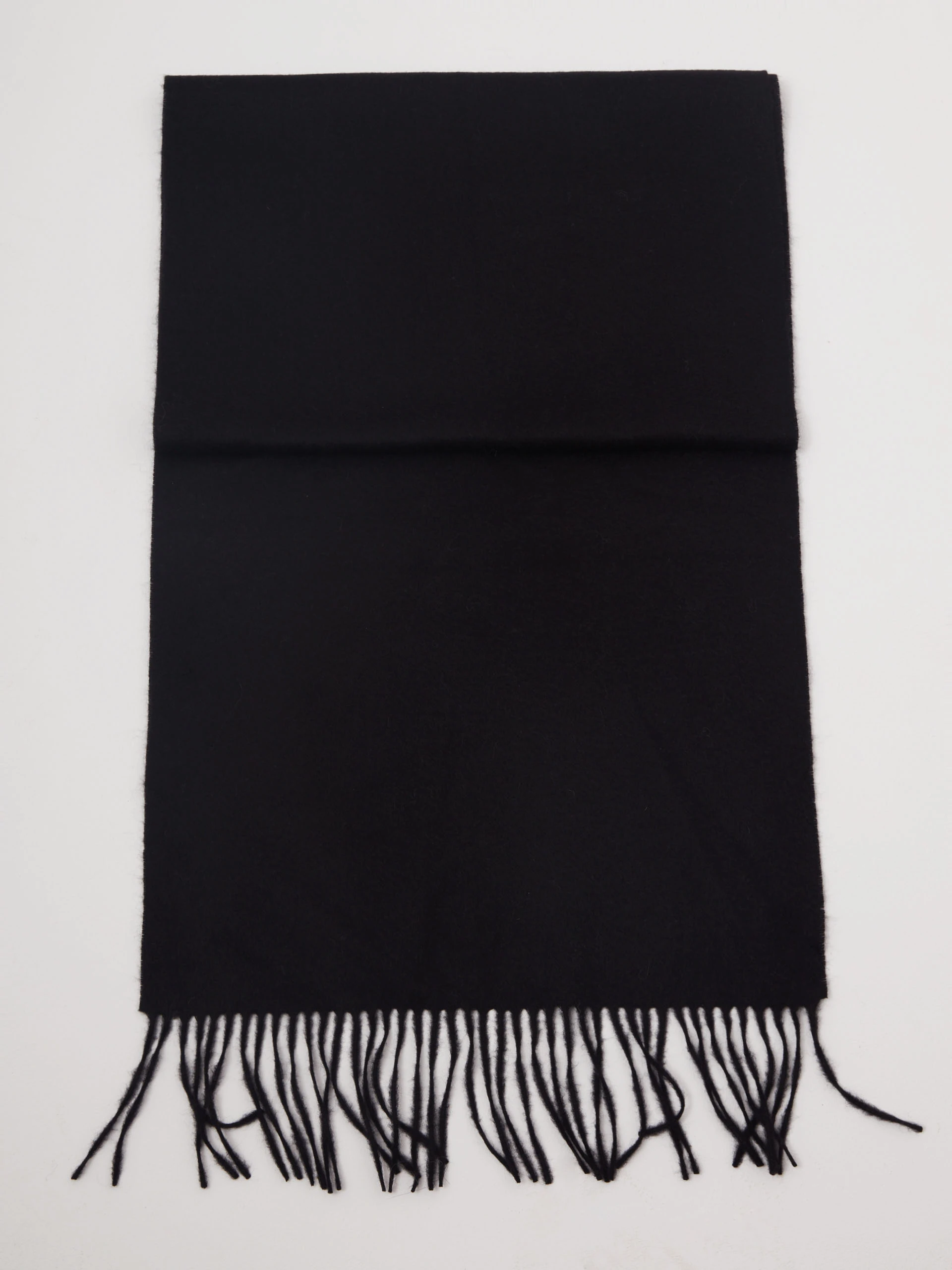 Black wool scarf with cashmere blend