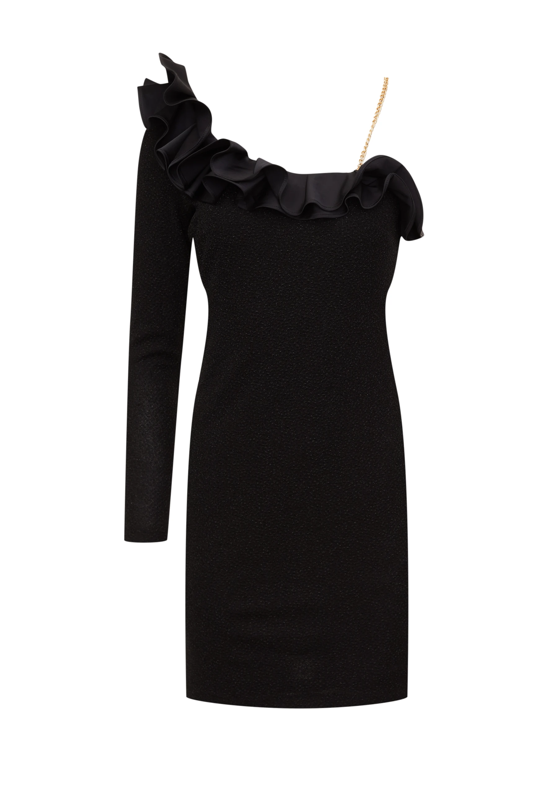 Black strapless dress