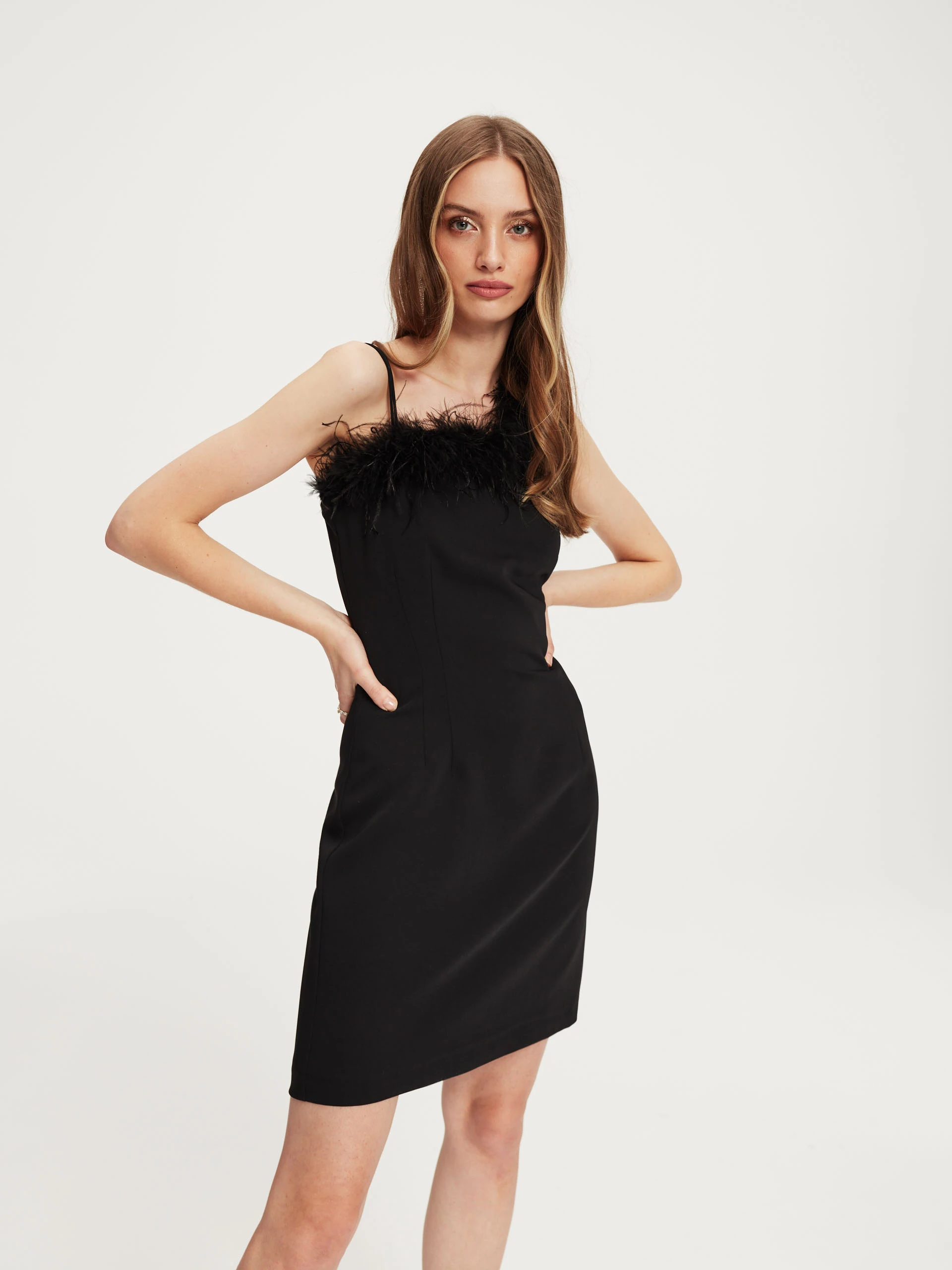 Black strapless dress