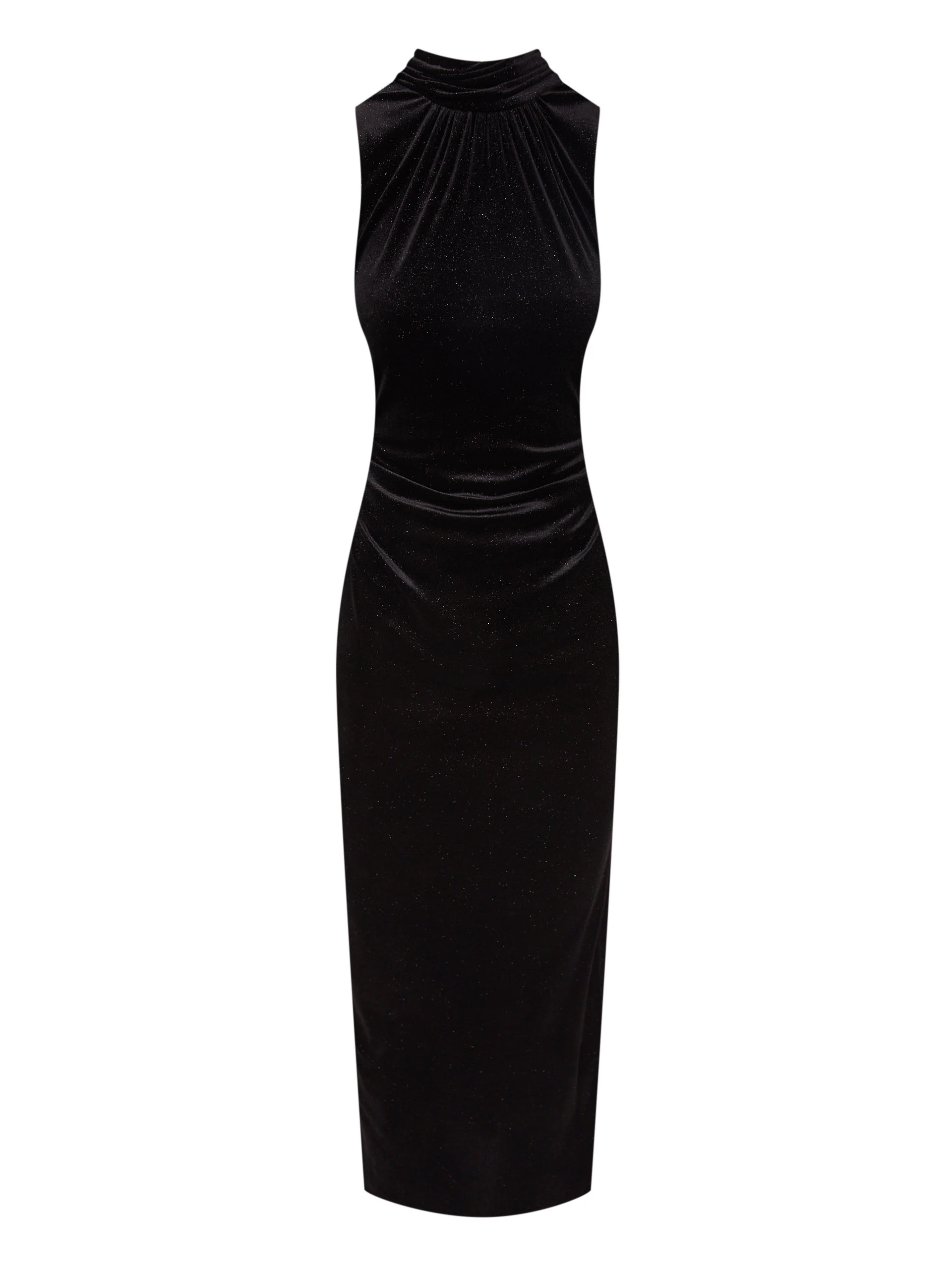 Black maxi dress with a low back