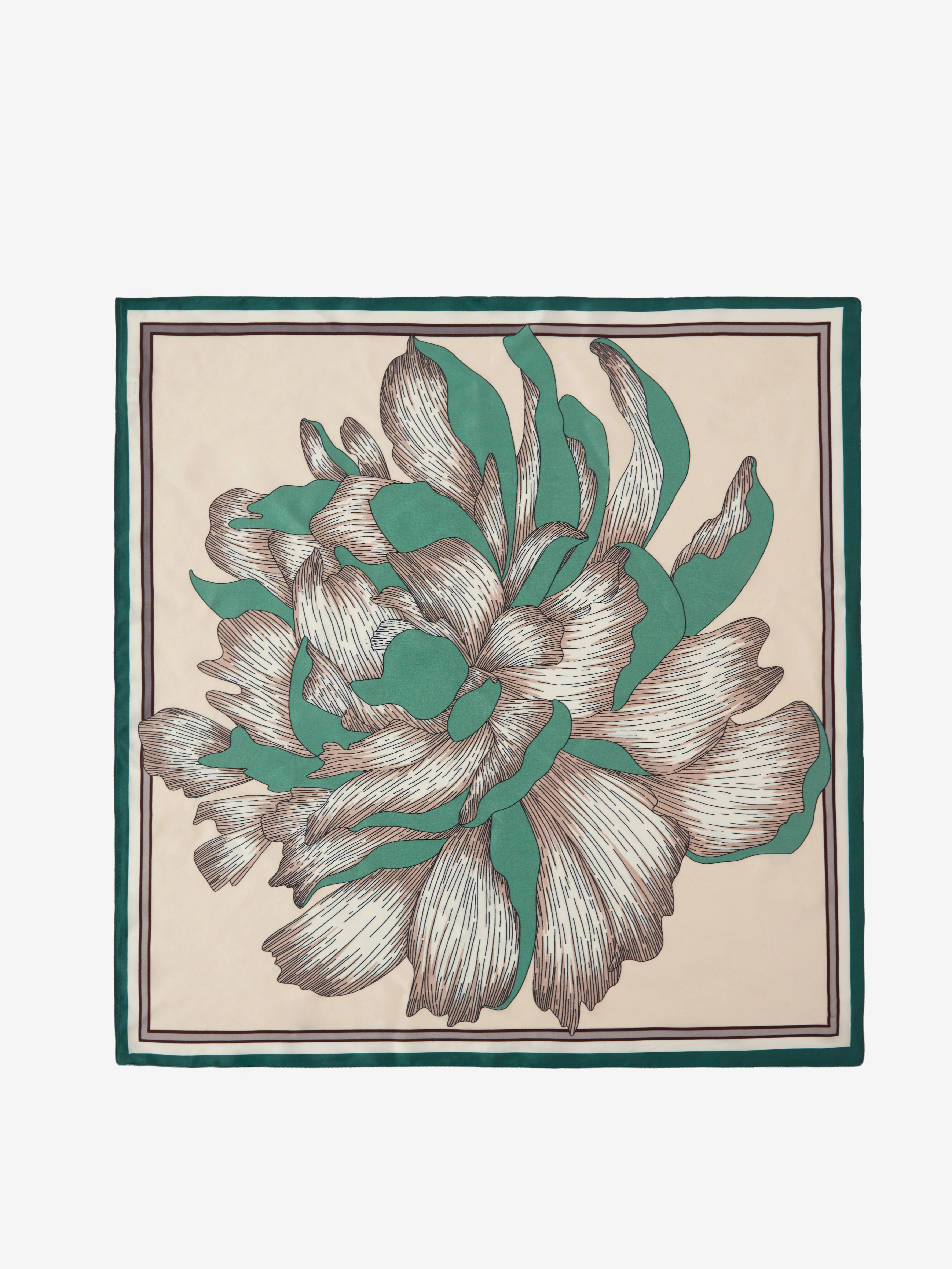 Jedwabna apaszka w kwiatowy print