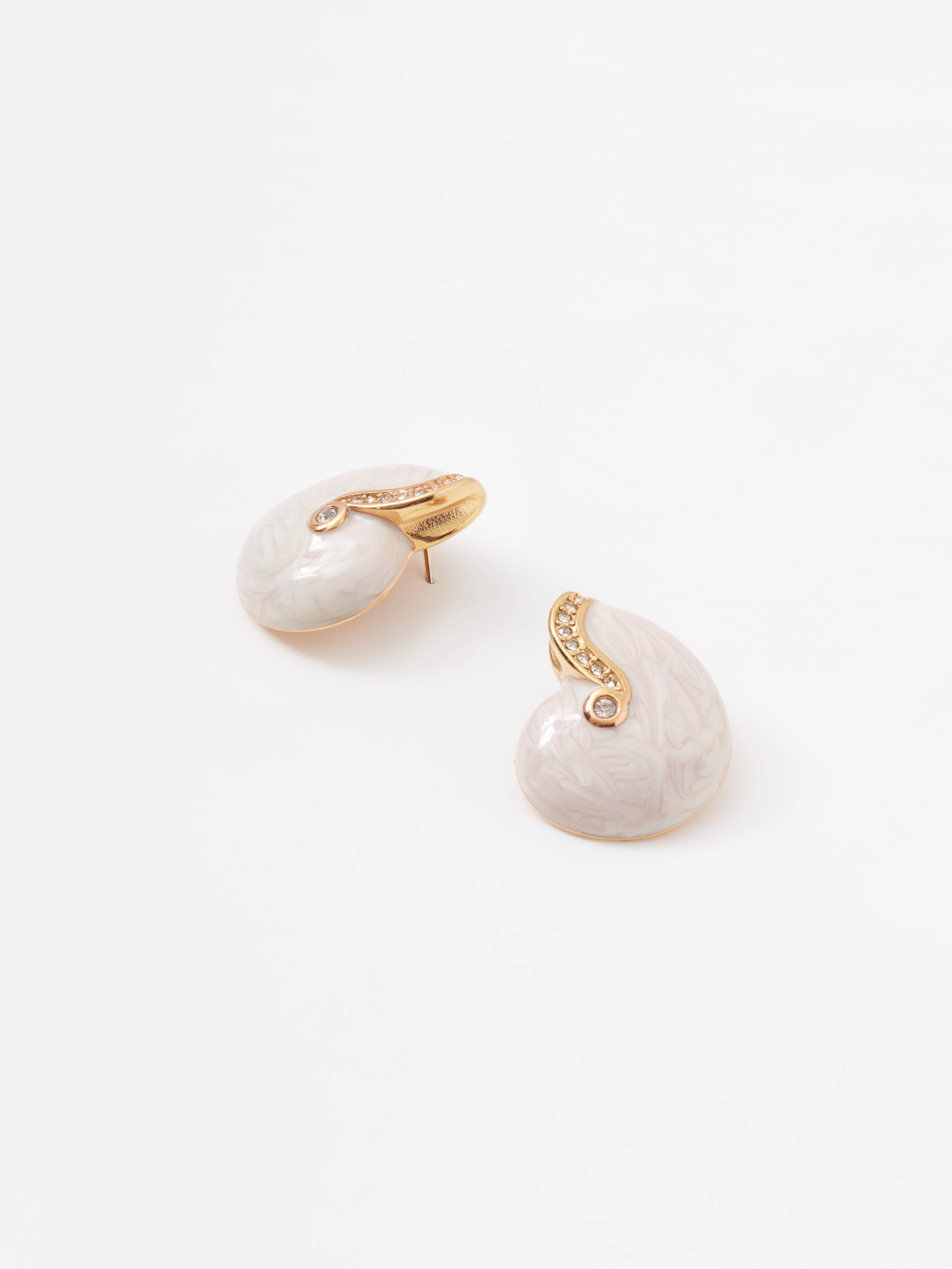 Gold-plated earrings with cubic zirconia