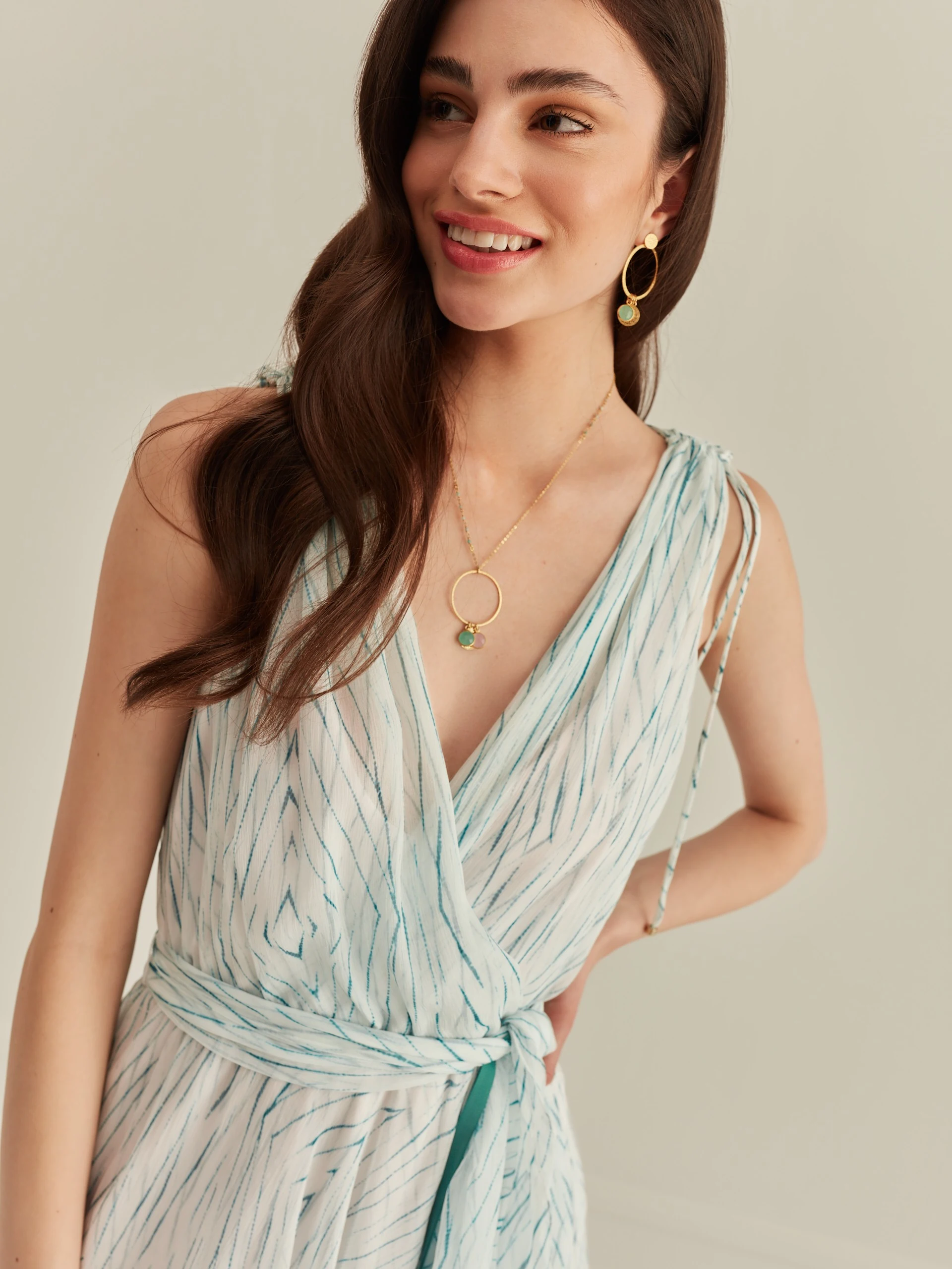 LONG SILK DRESS