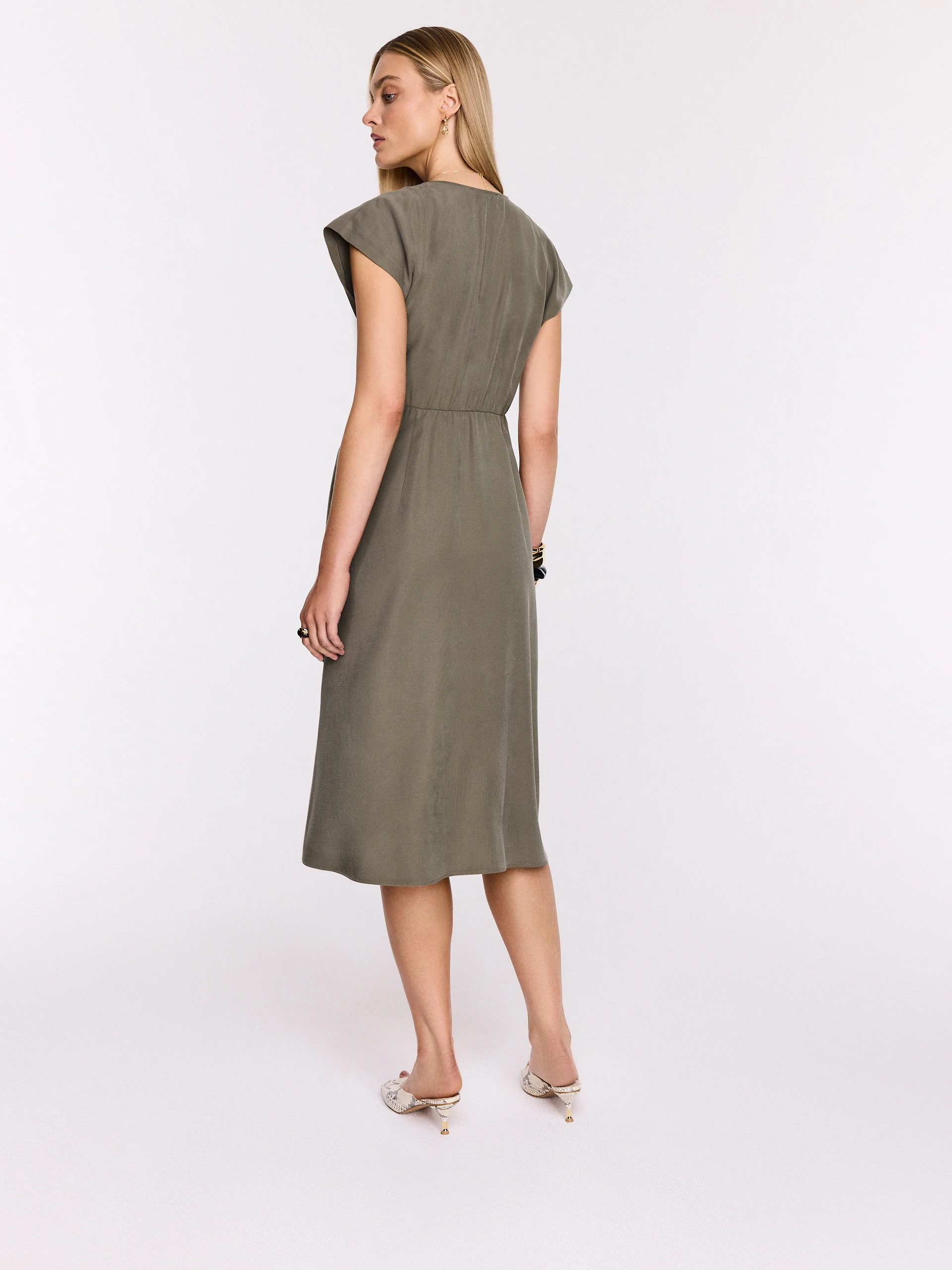 Wrap midi dress