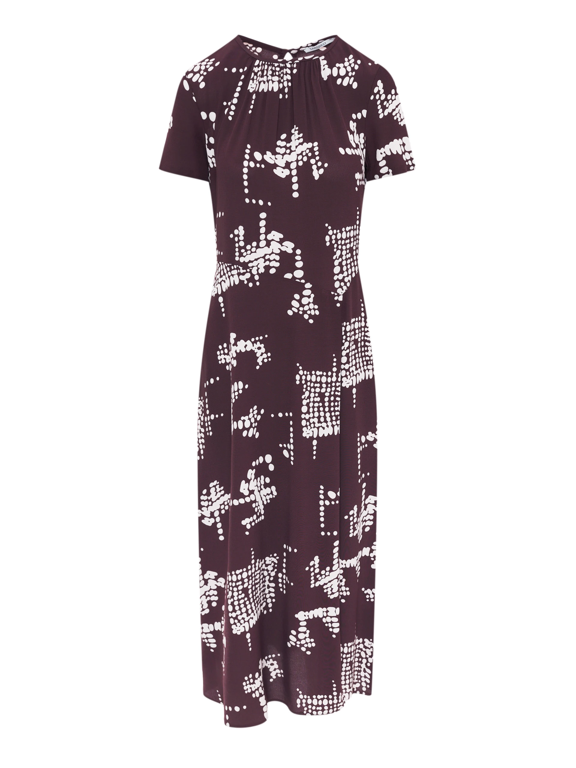 Midi dress with abstract print