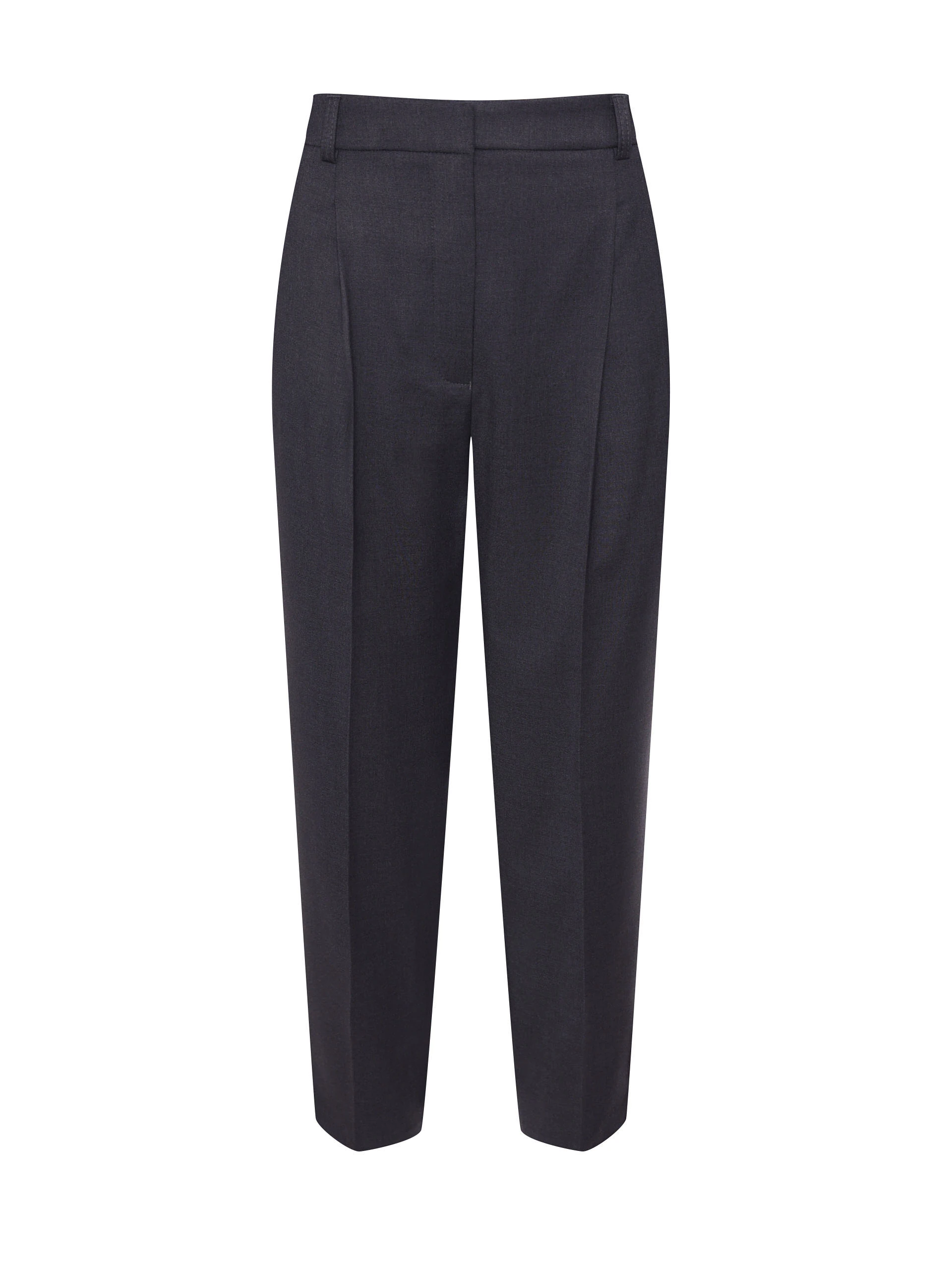 Dark gray high-waisted pants
