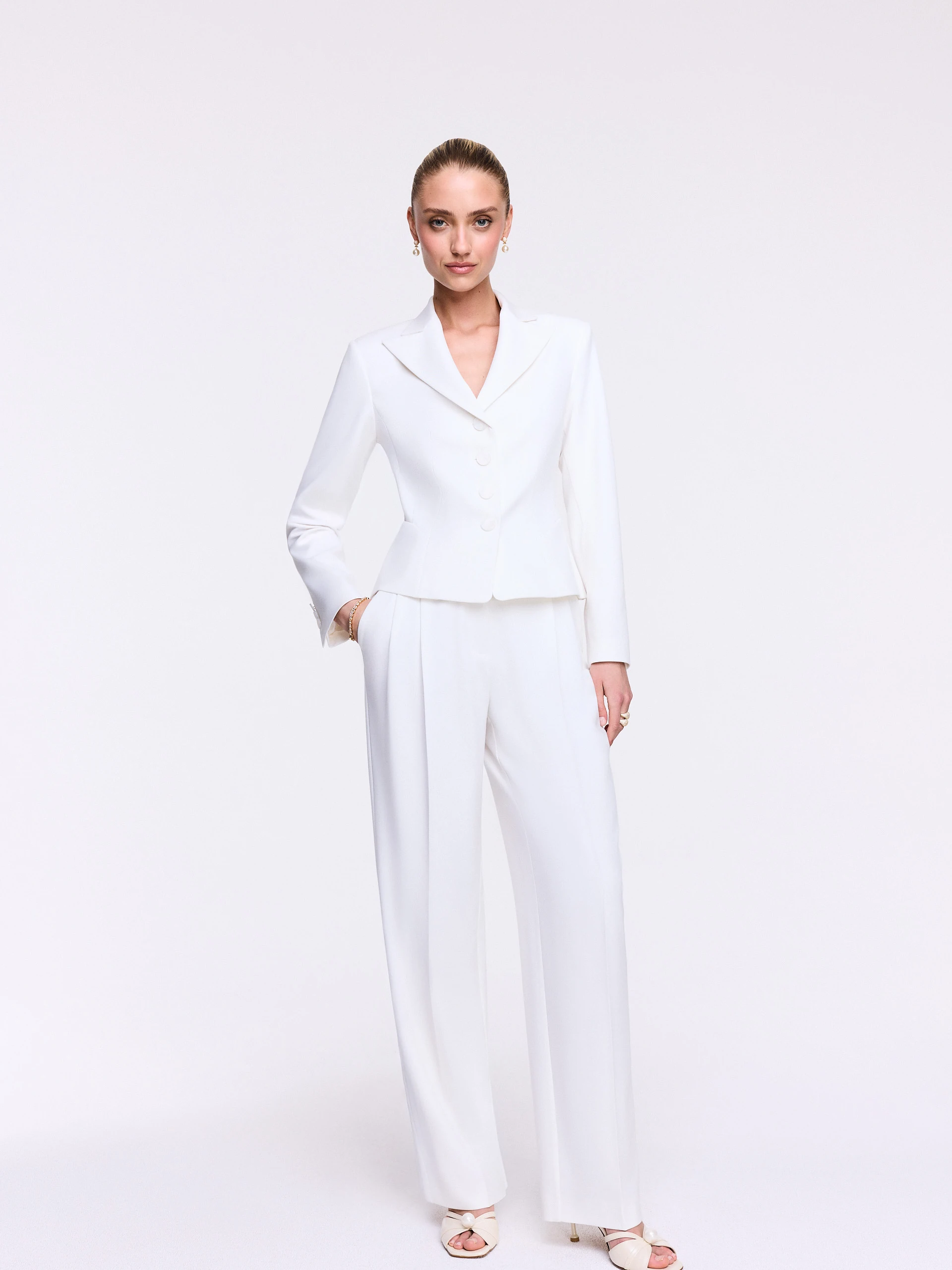 White tailored blazer