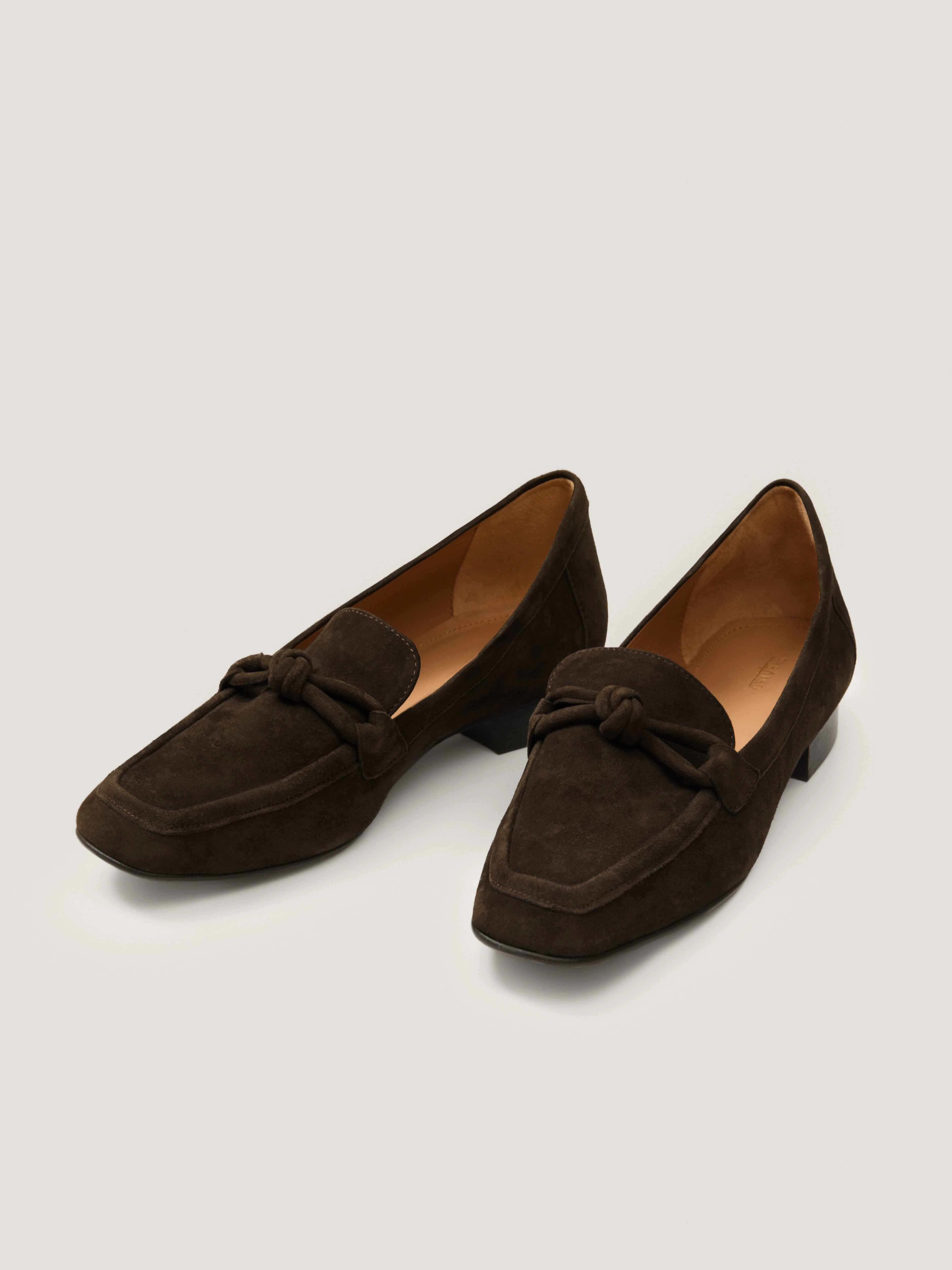 Brown suede moccasins
