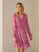 DELICATE FLORAL PATTERN DRESS