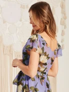 LAVENDER FLORAL PATTERN DRESS