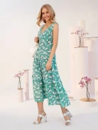 TURQUOISE DRESS WITH CUTOUT