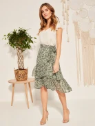 ETHEREAL SKIRT WITH FINE PATTERN