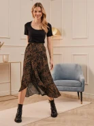 BLACK SHORT SLEEVE BLOUSE