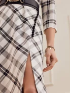 CHECKERED DRESS WITH BUTTONS