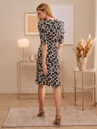 GEOMETRIC PATTERN DRESS