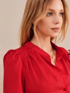 CZERWONA SZMIZJERKA Z KRÓKIM RĘKAWEM