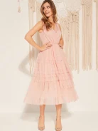 TULLE DRESS WITH RUFFLES