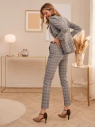 GRAY CHECKERED PANTS