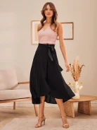 BLACK KNEE-LENGTH SKIRT