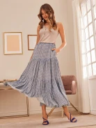 LONG SKIRT WITH FINE PATTERN